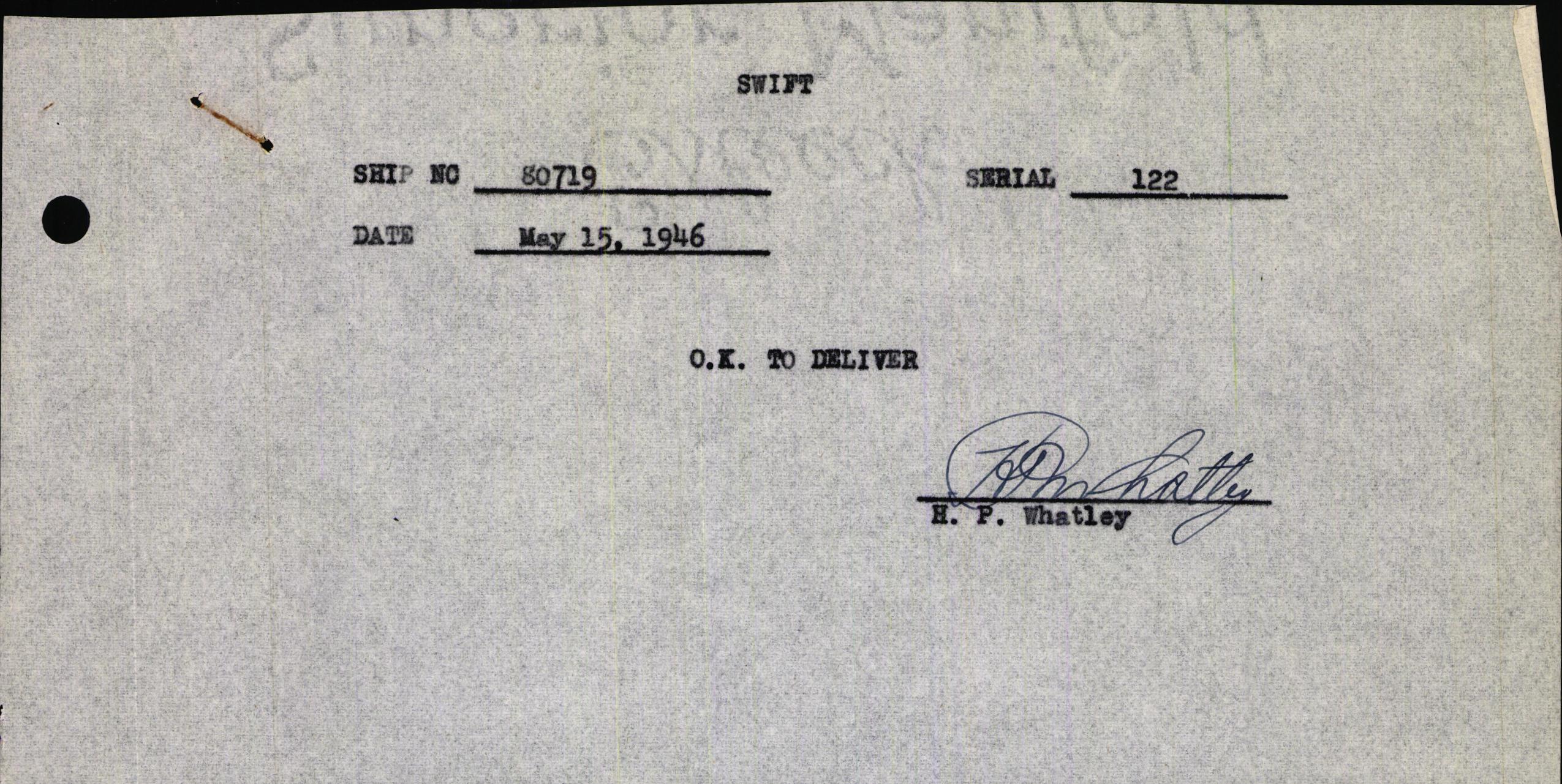 Sample page 3 from AirCorps Library document: Technical Information for Serial Number 122