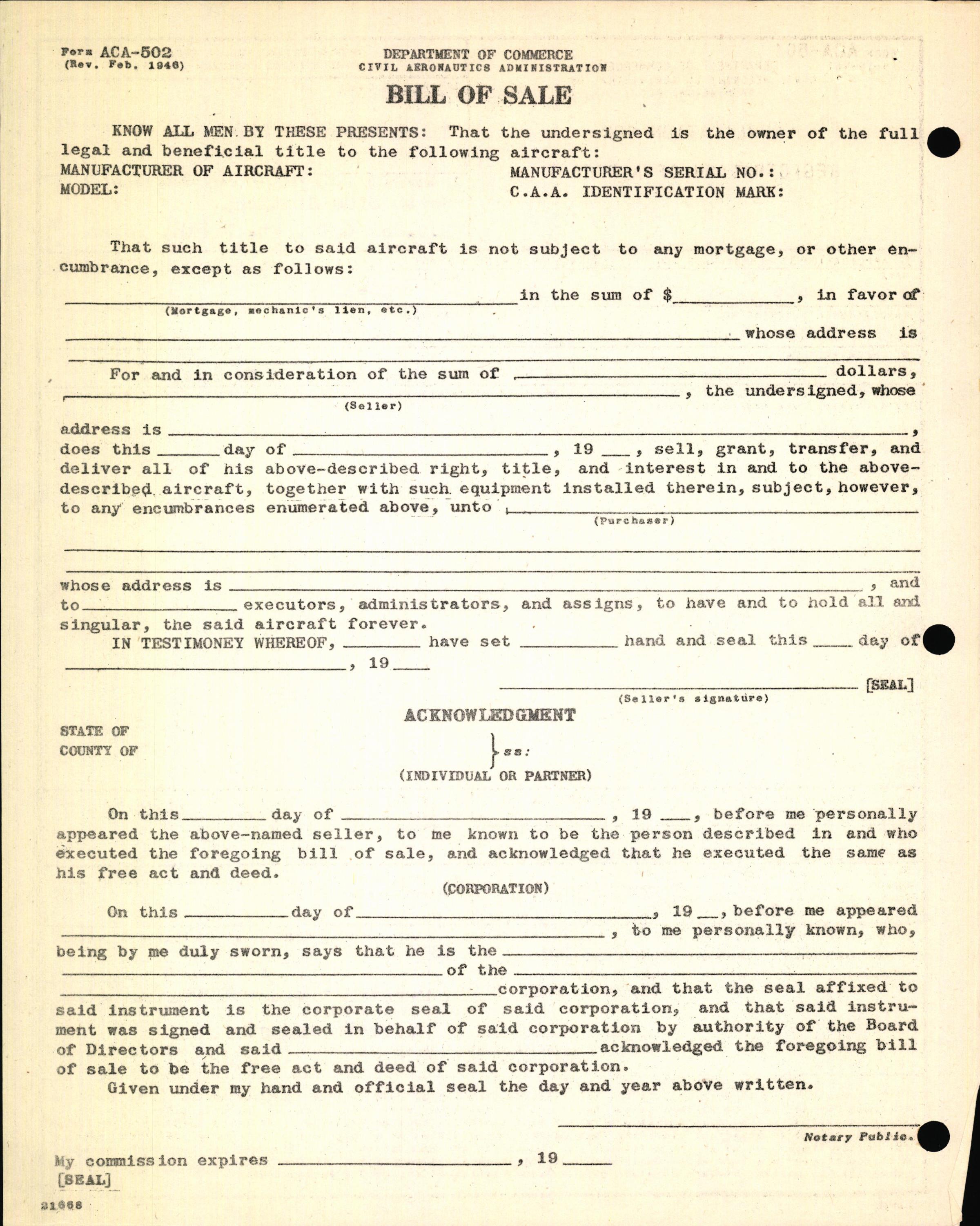 Sample page 6 from AirCorps Library document: Technical Information for Serial Number 1230