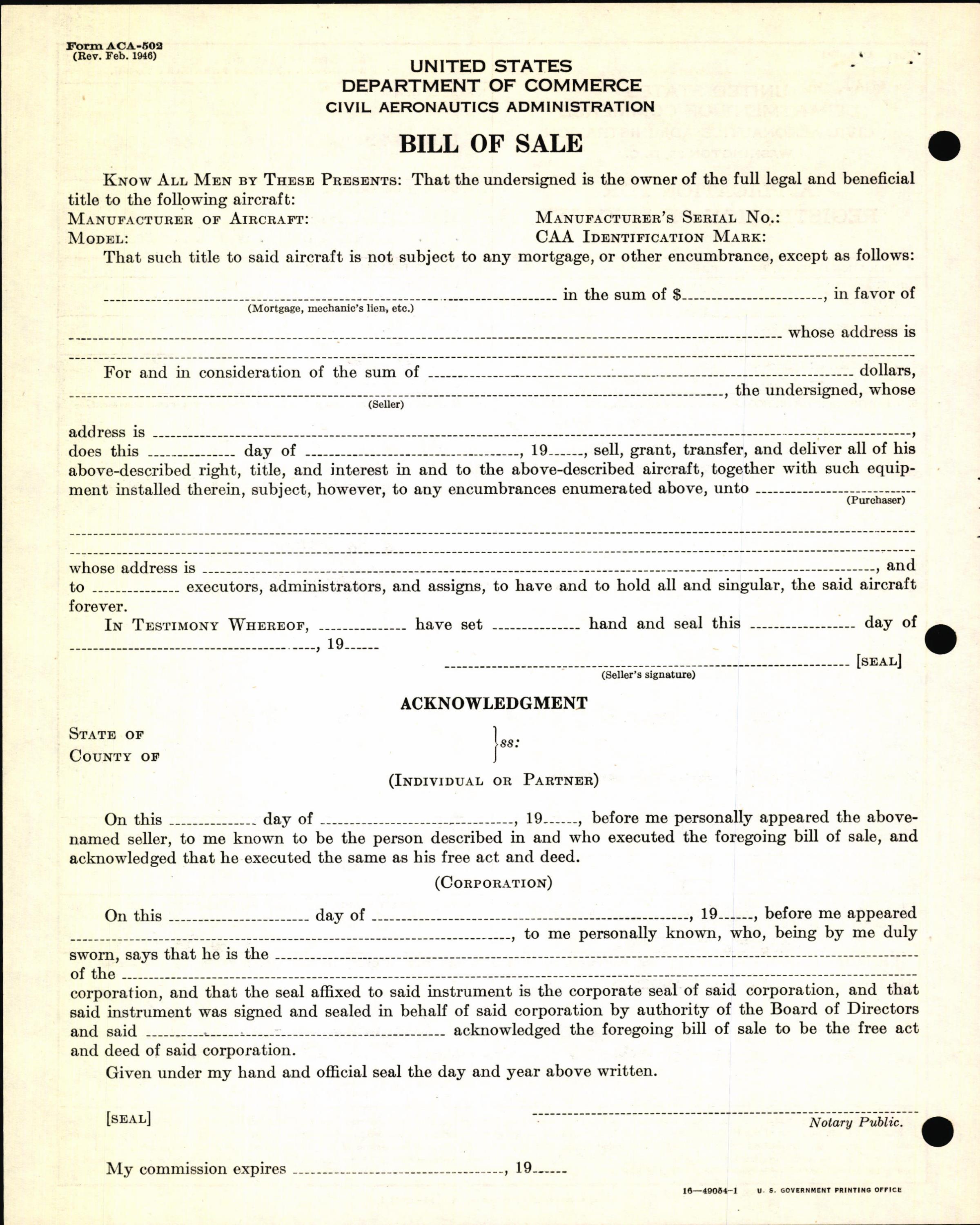 Sample page 4 from AirCorps Library document: Technical Information for Serial Number 1233