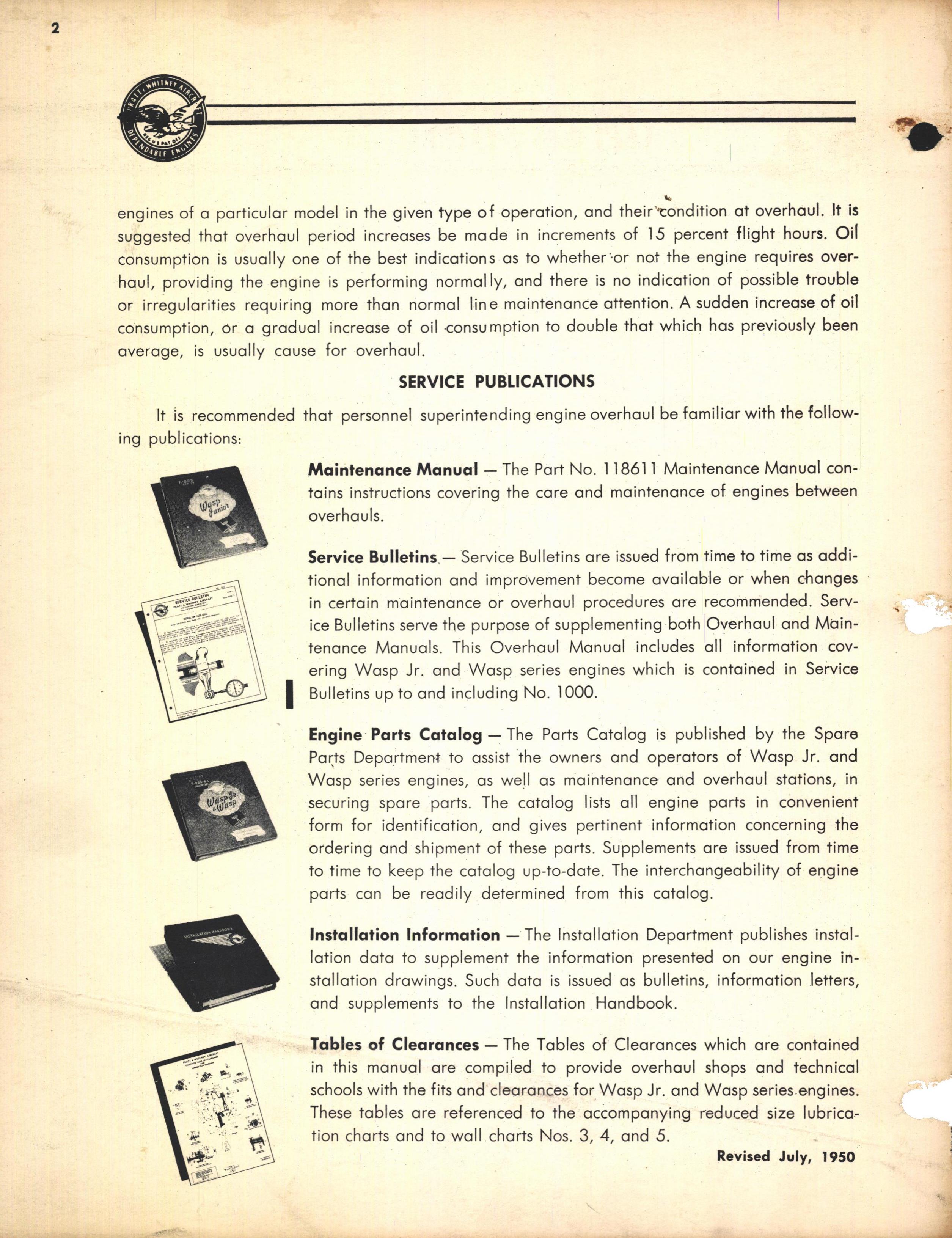 Sample page 10 from AirCorps Library document: Overhaul Manual for Wasp Jr. (R-985) and Wasp (R-1340) Engines