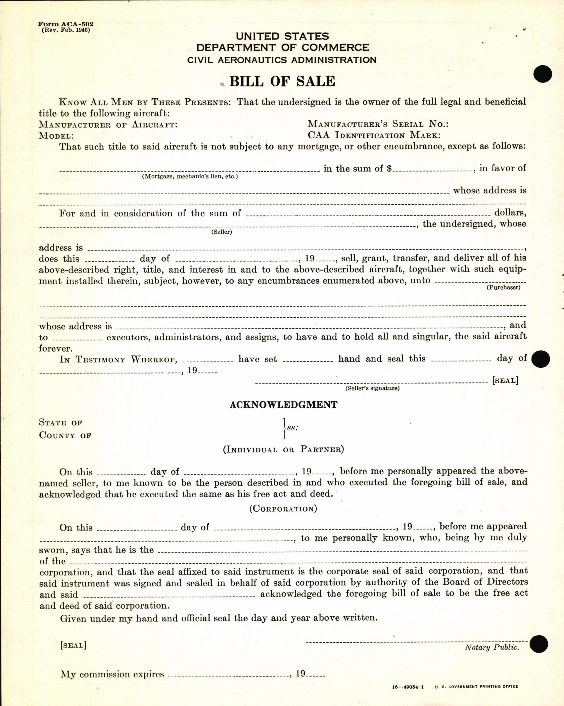 Sample page 6 from AirCorps Library document: Technical Information for Serial Number 1234