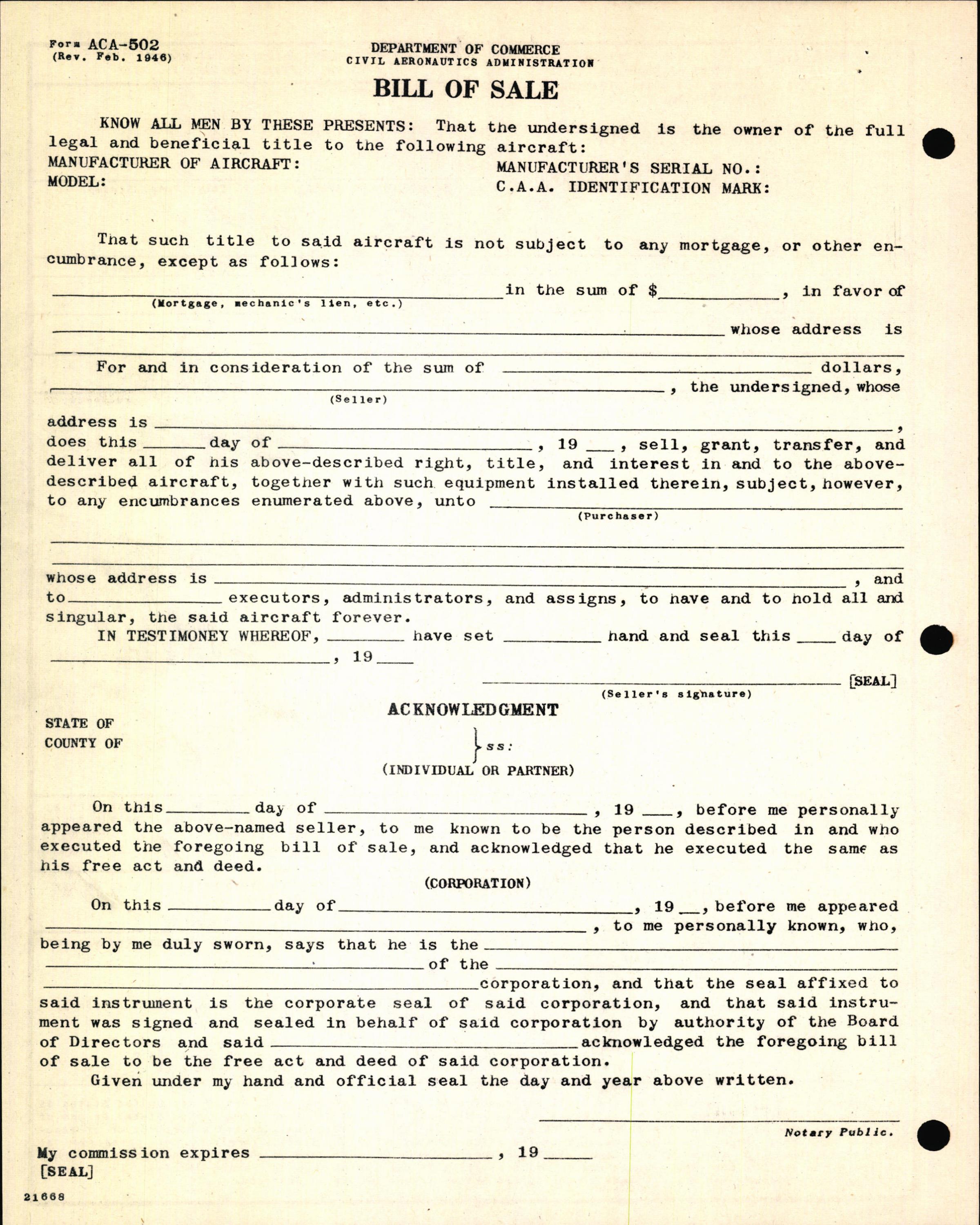 Sample page 6 from AirCorps Library document: Technical Information for Serial Number 1238