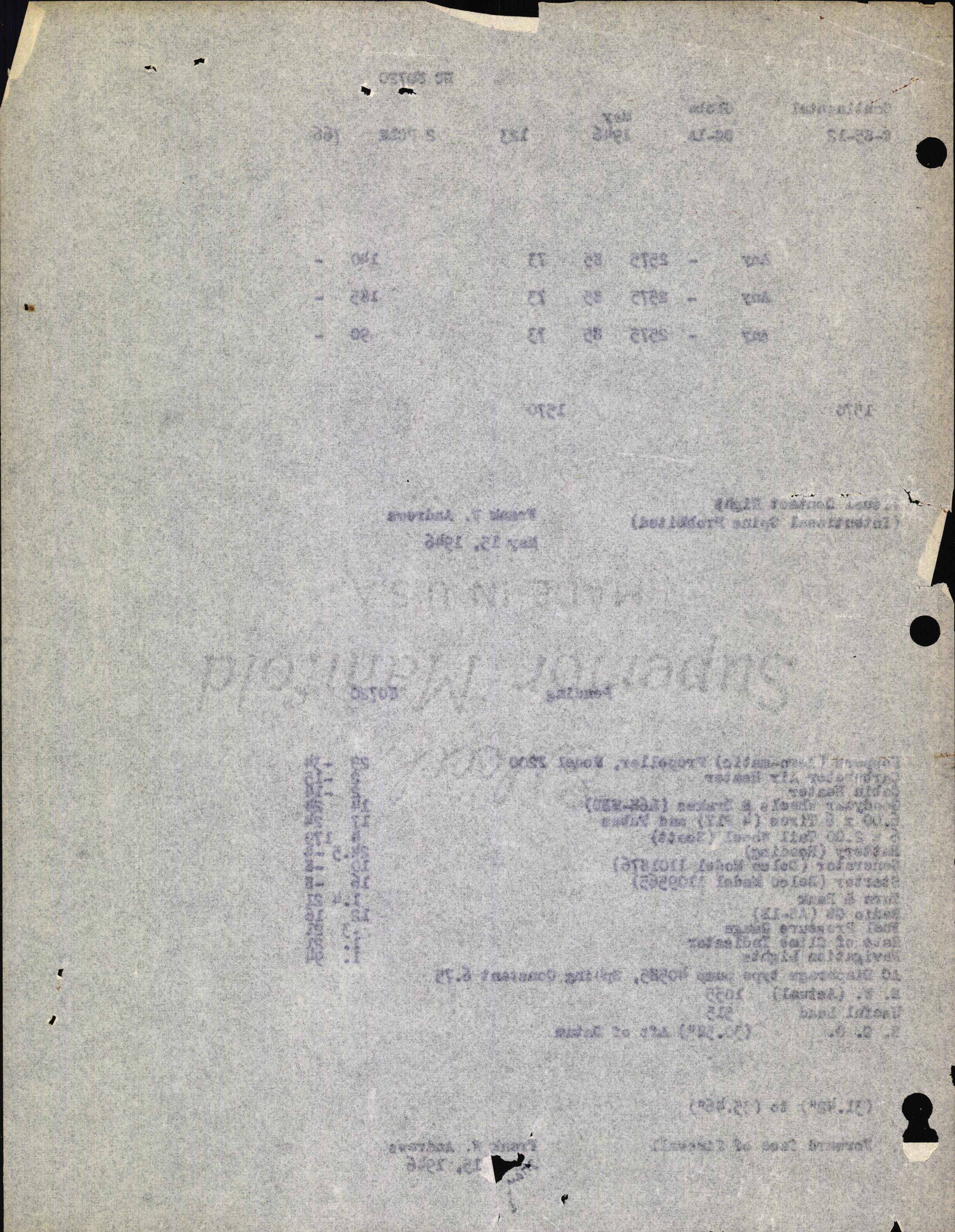 Sample page 6 from AirCorps Library document: Technical Information for Serial Number 123
