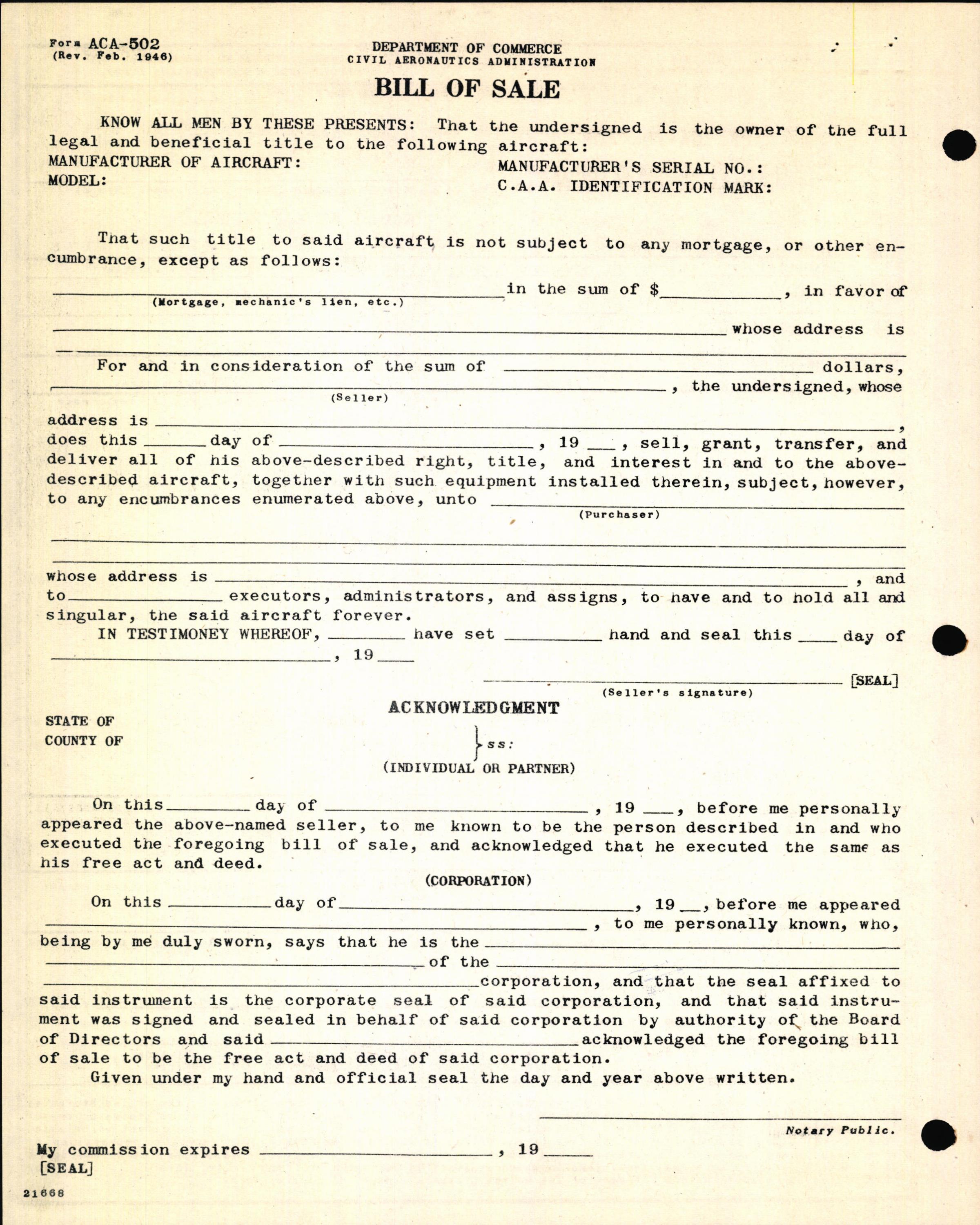 Sample page 4 from AirCorps Library document: Technical Information for Serial Number 1246