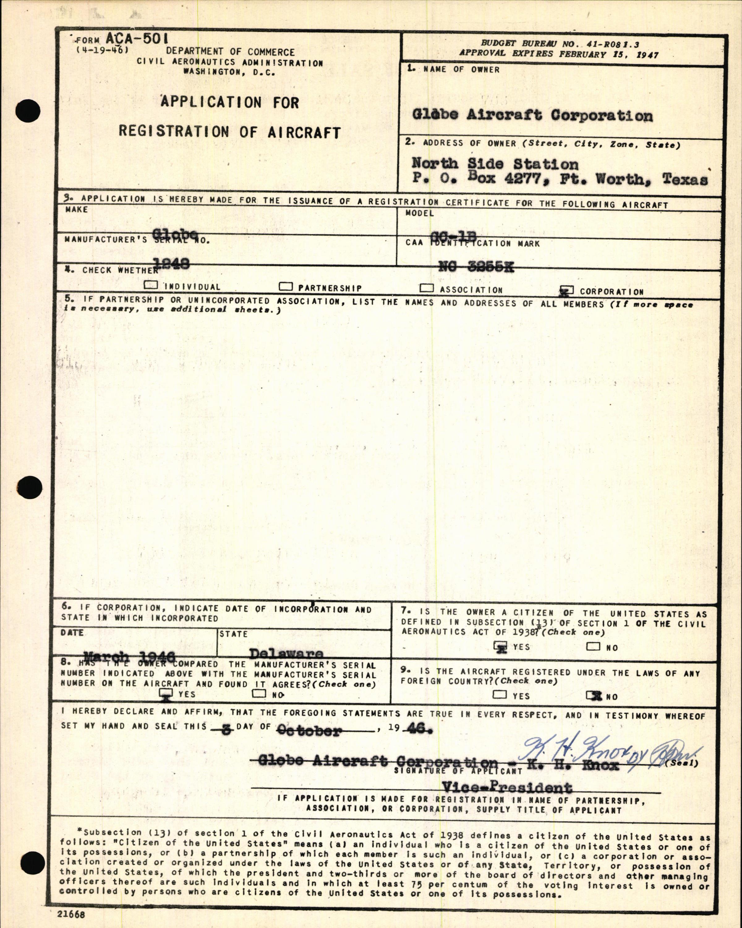 Sample page 5 from AirCorps Library document: Technical Information for Serial Number 1248