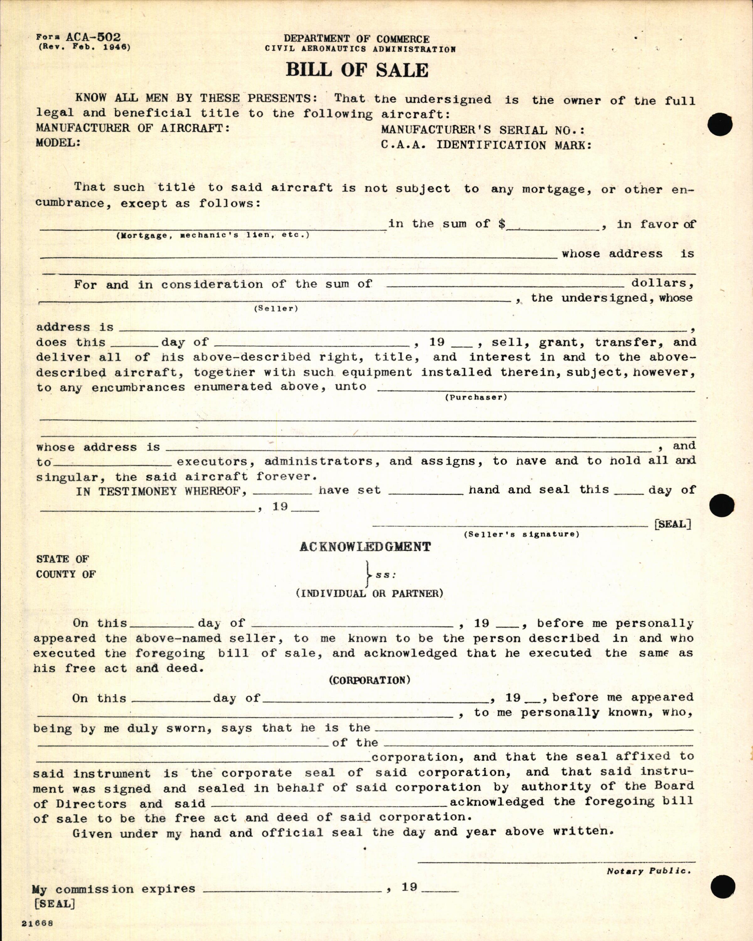 Sample page 6 from AirCorps Library document: Technical Information for Serial Number 1250