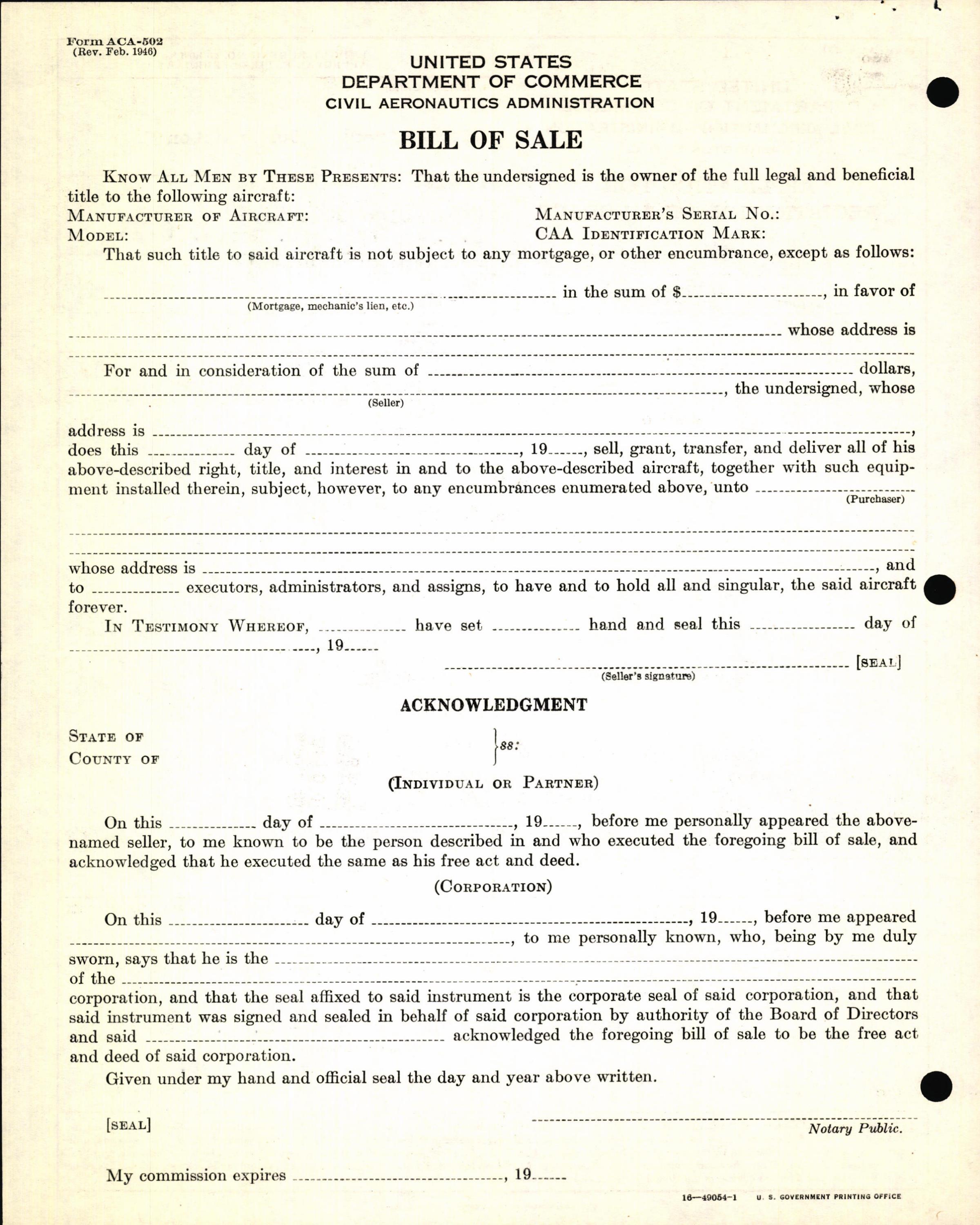 Sample page 6 from AirCorps Library document: Technical Information for Serial Number 1254