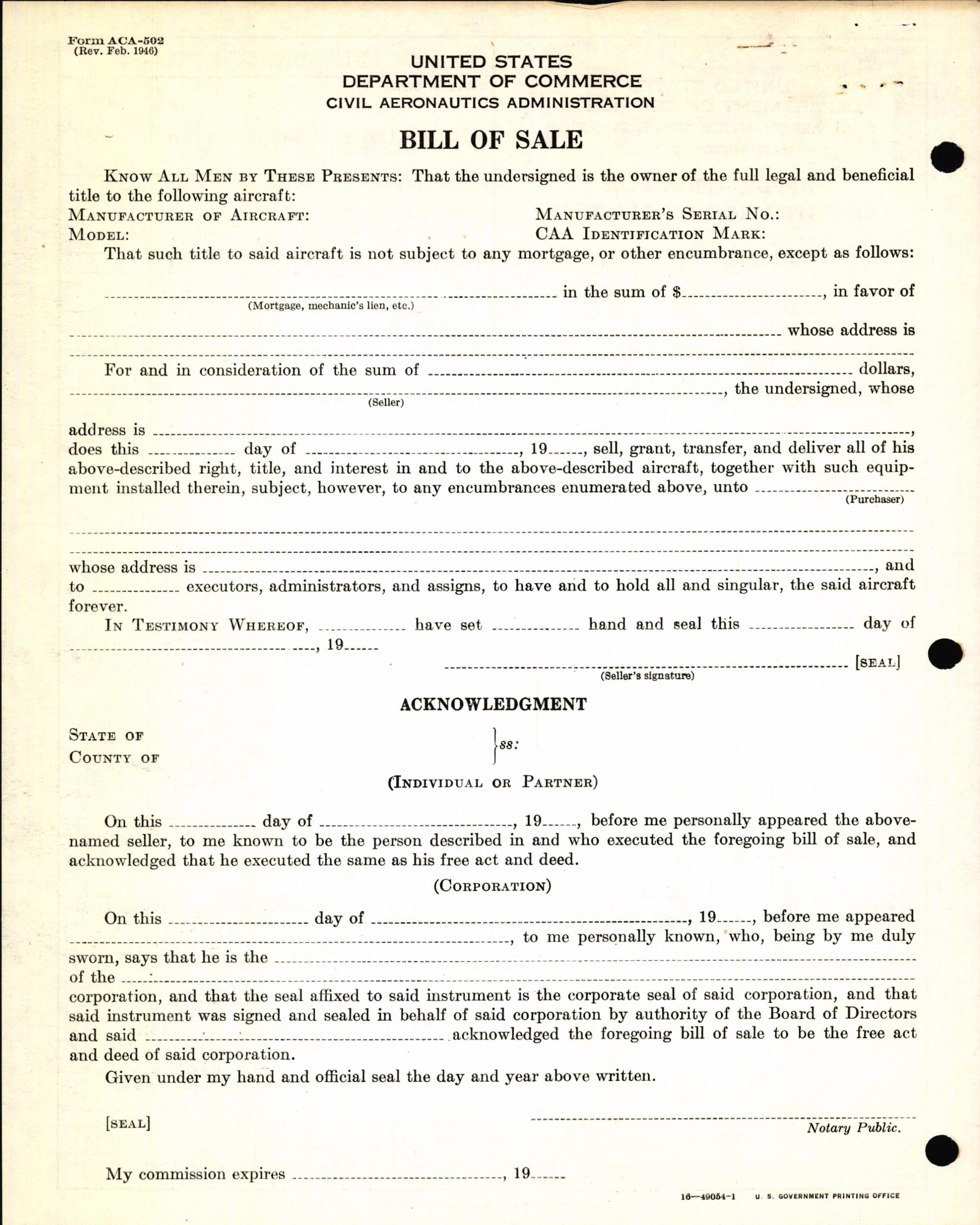 Sample page 6 from AirCorps Library document: Technical Information for Serial Number 1258