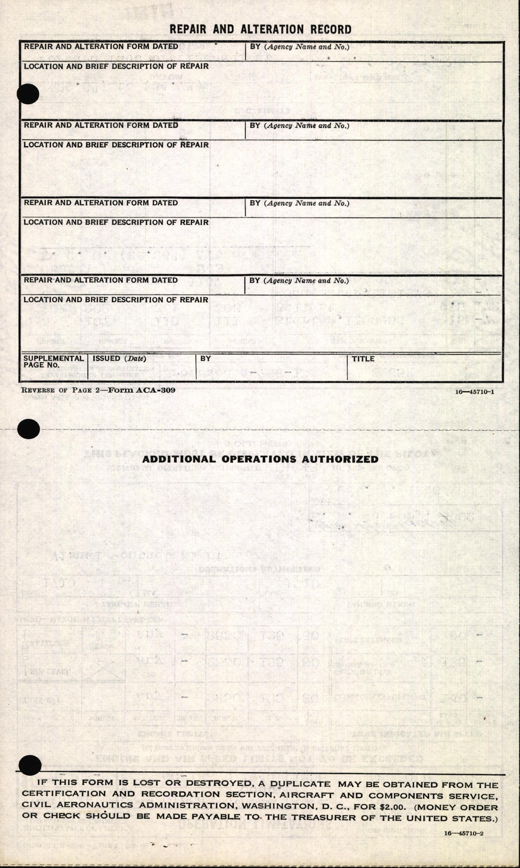 Sample page 8 from AirCorps Library document: Technical Information for Serial Number 1258