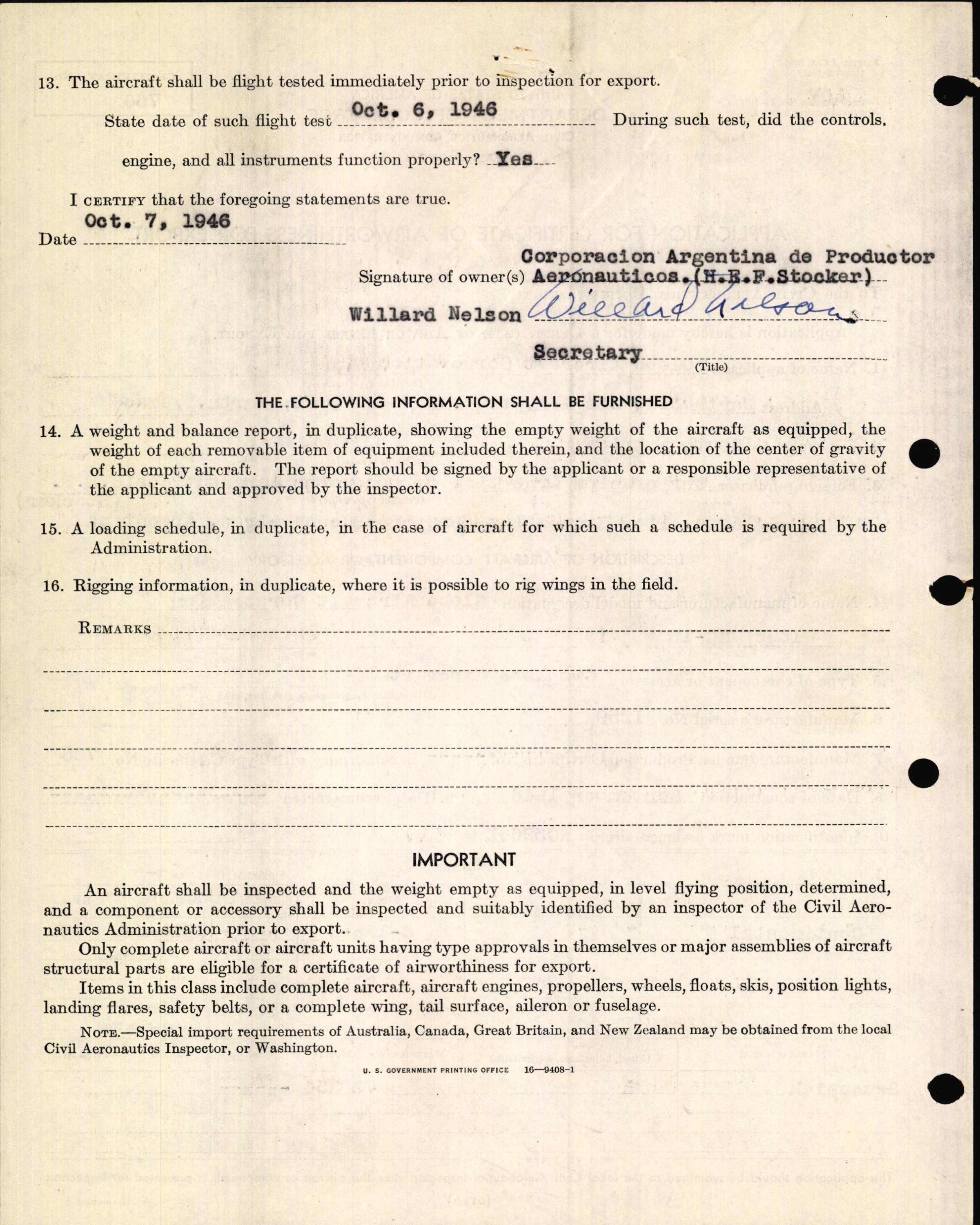 Sample page 8 from AirCorps Library document: Technical Information for Serial Number 1259