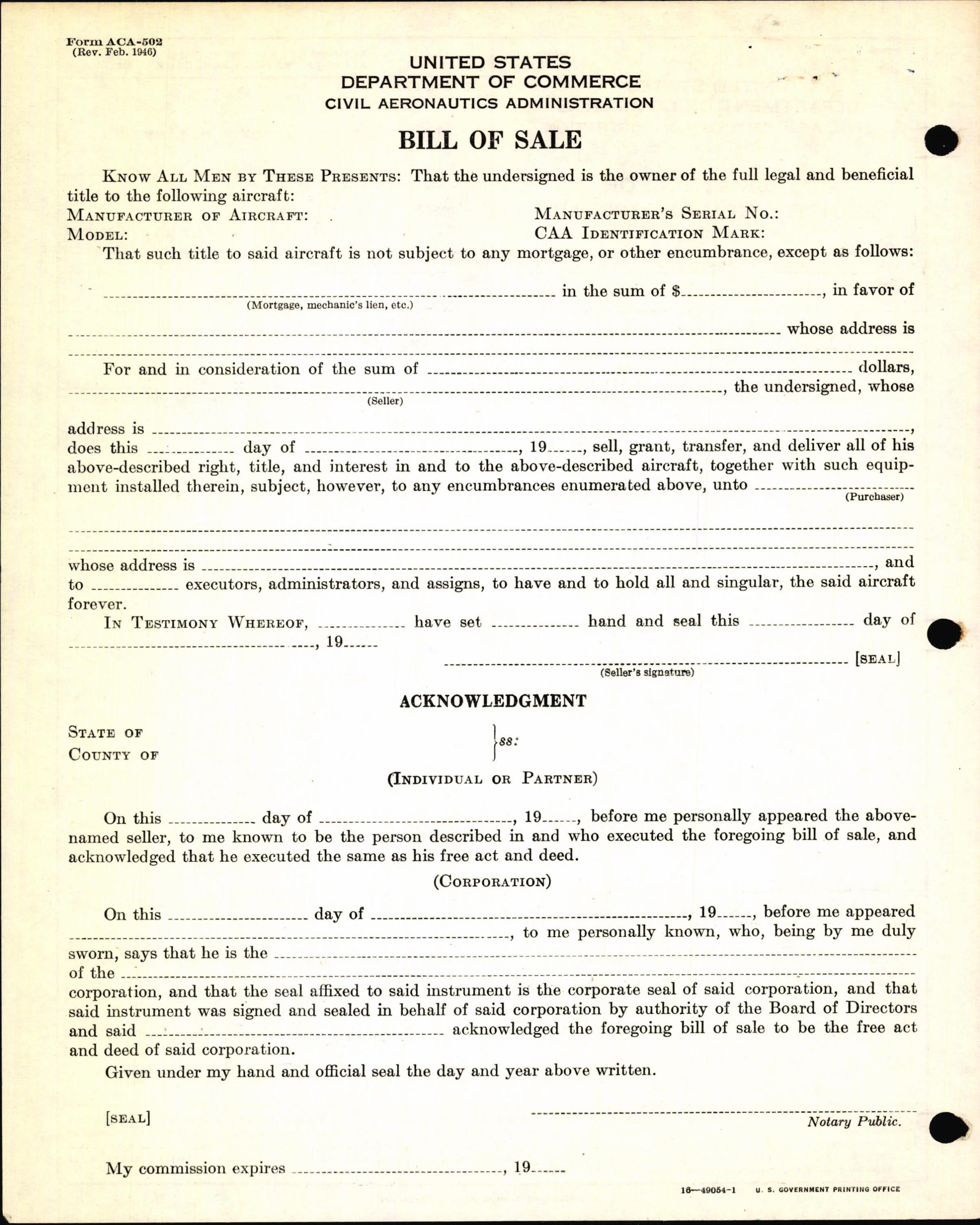 Sample page 6 from AirCorps Library document: Technical Information for Serial Number 1260