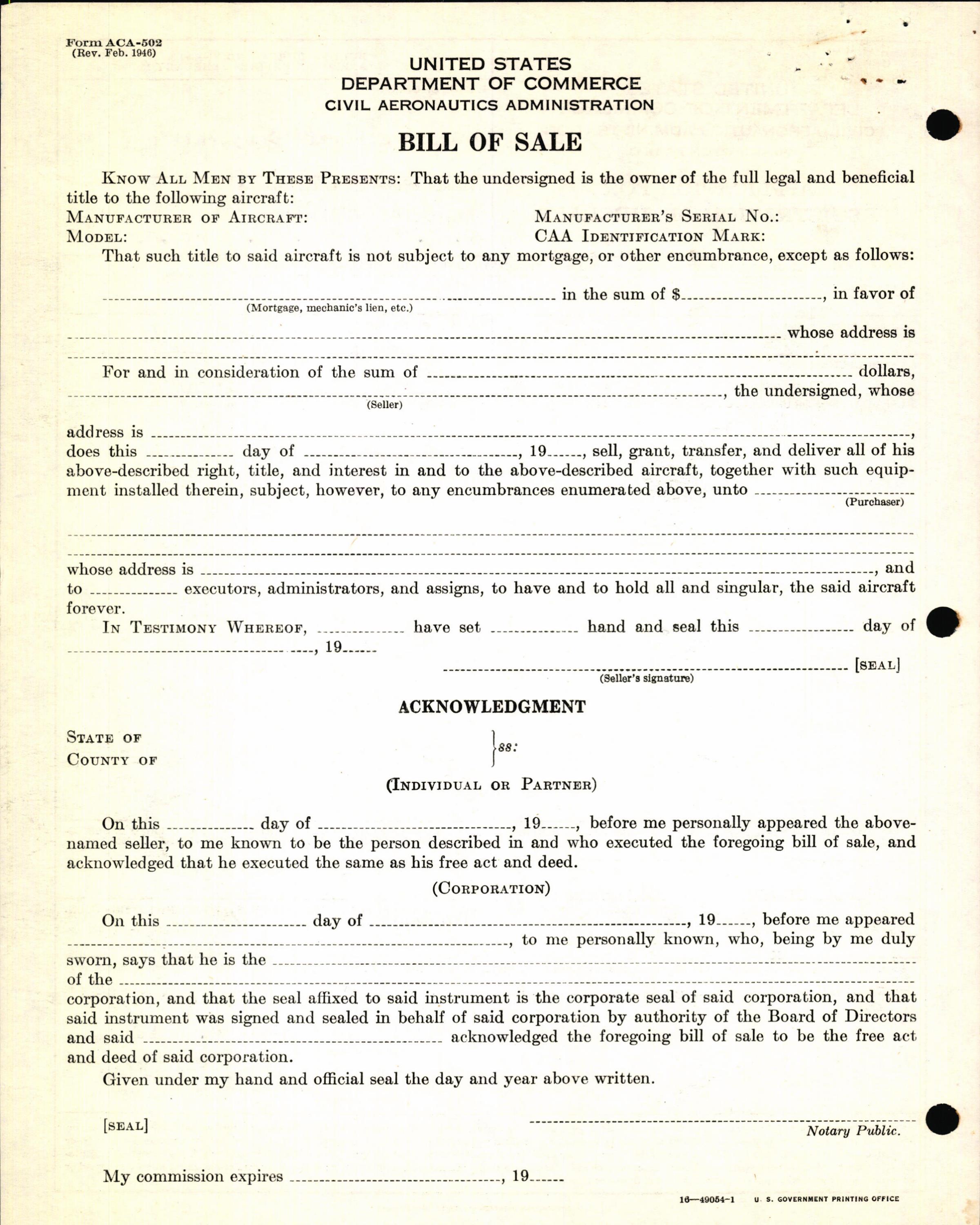 Sample page 6 from AirCorps Library document: Technical Information for Serial Number 1264