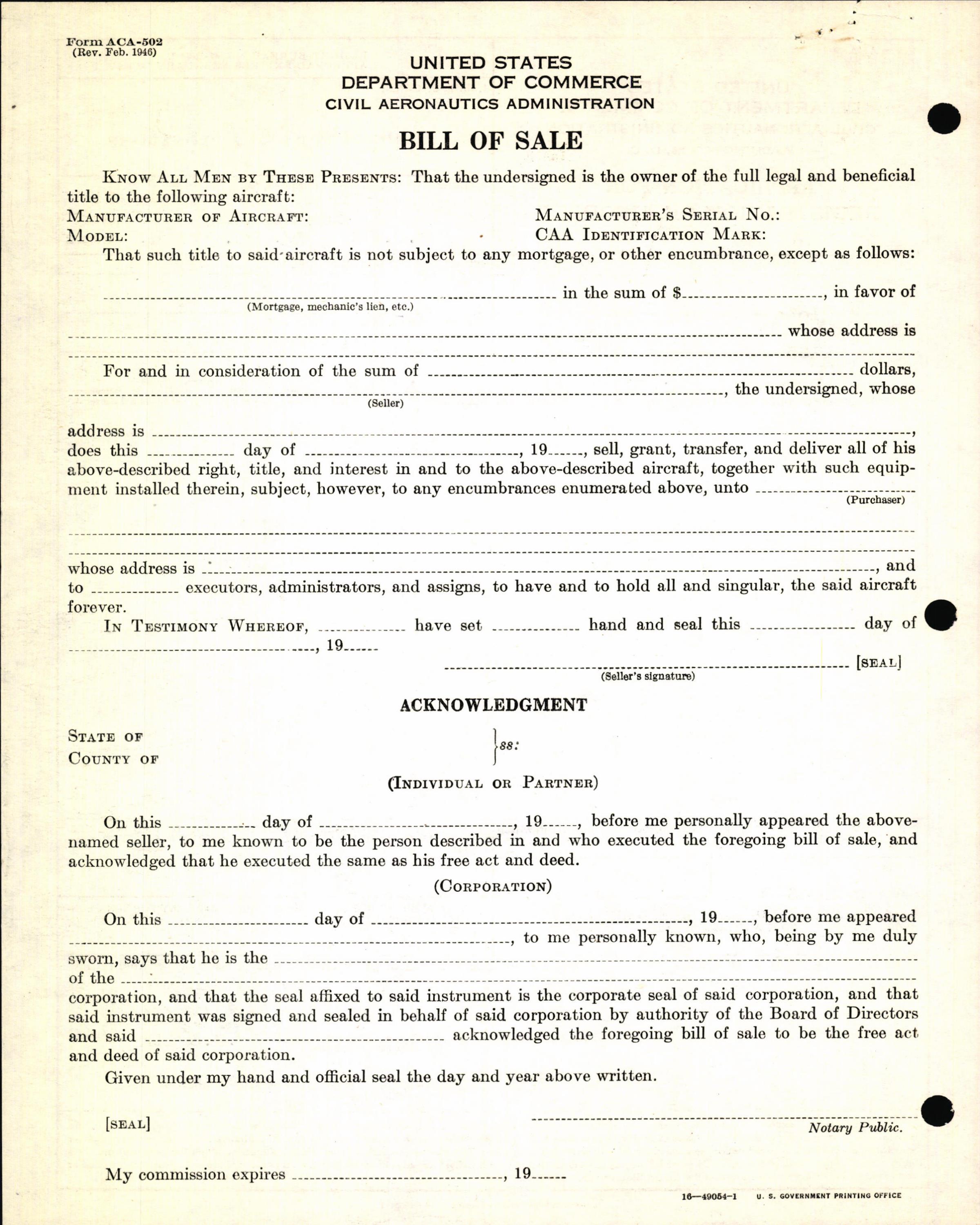 Sample page 6 from AirCorps Library document: Technical Information for Serial Number 1265