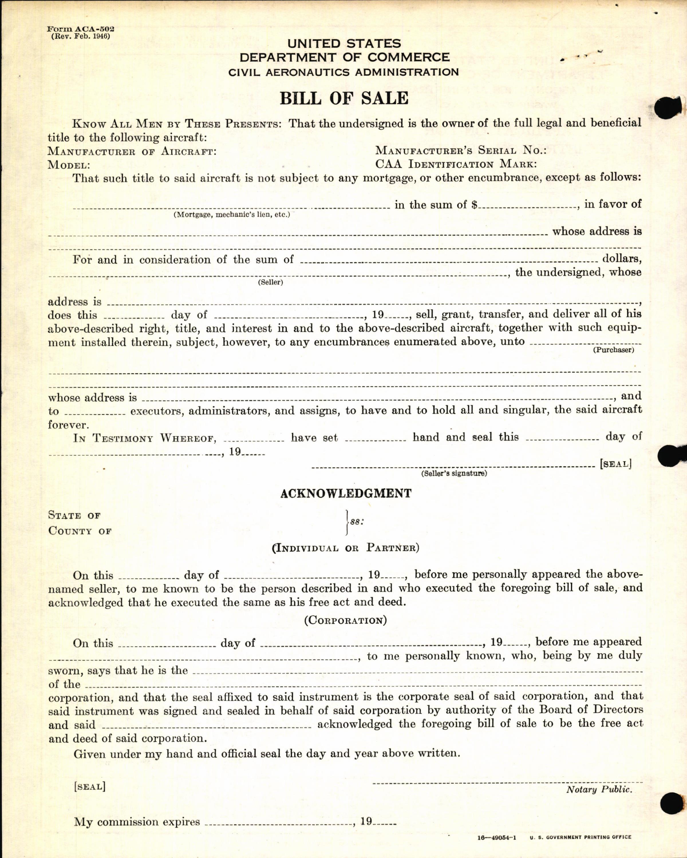 Sample page 6 from AirCorps Library document: Technical Information for Serial Number 1266