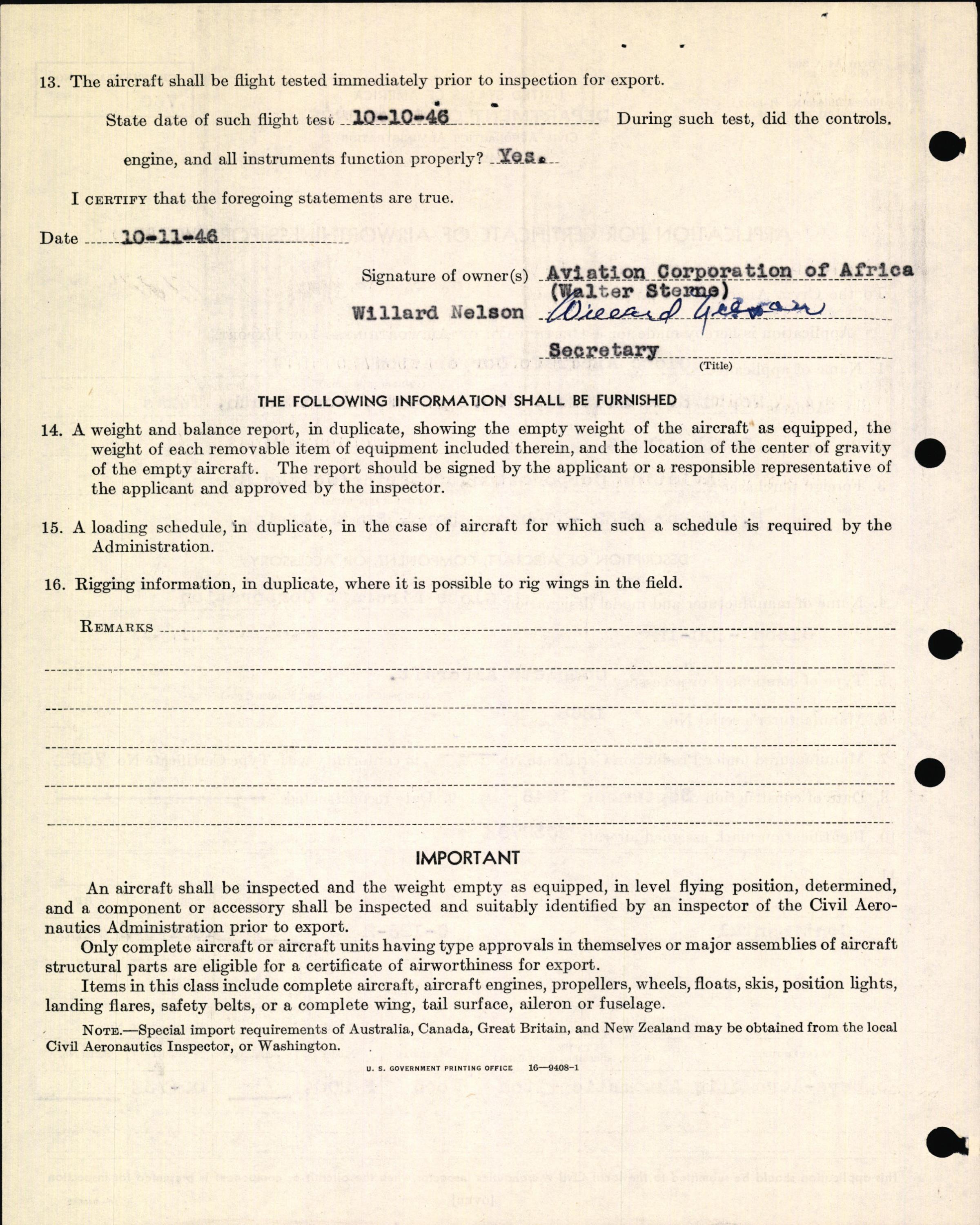 Sample page 6 from AirCorps Library document: Technical Information for Serial Number 1268