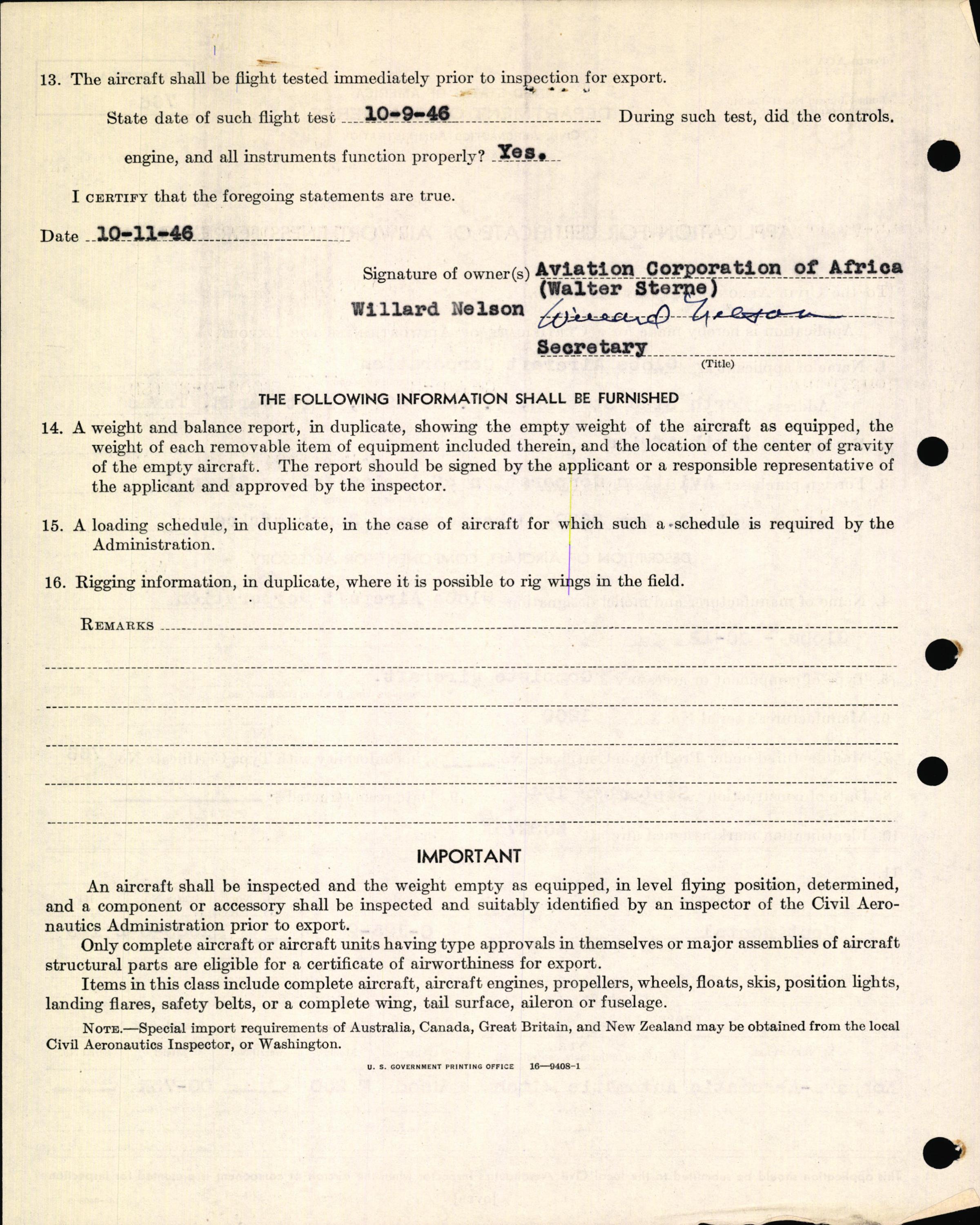 Sample page 6 from AirCorps Library document: Technical Information for Serial Number 1269