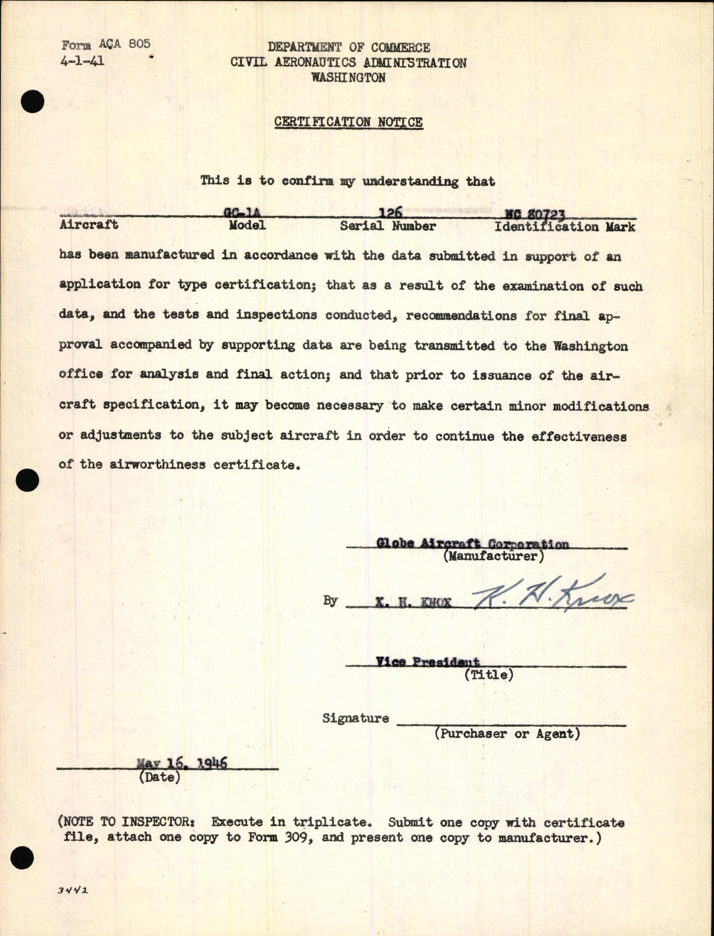 Sample page 7 from AirCorps Library document: Technical Information for Serial Number 126