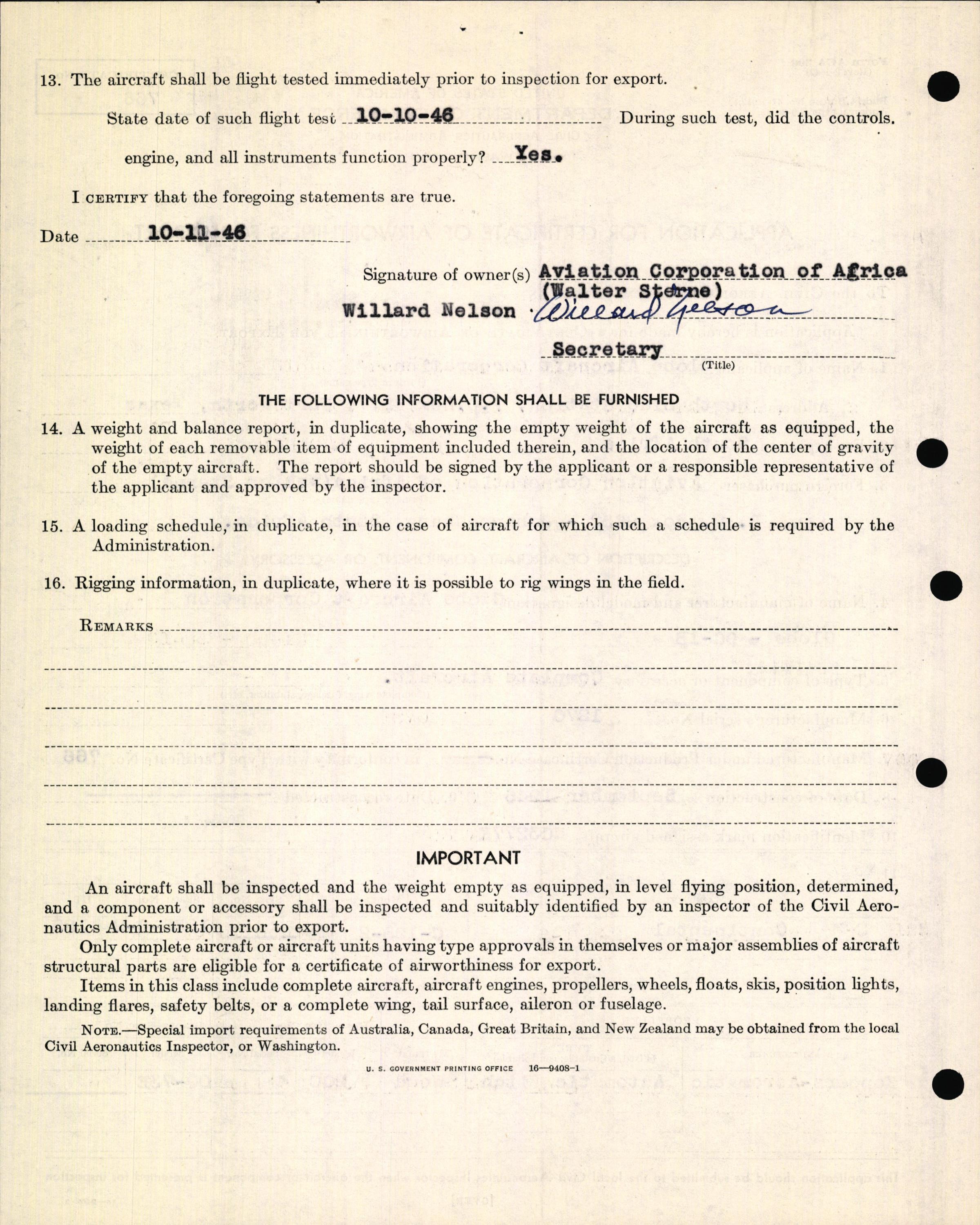 Sample page 6 from AirCorps Library document: Technical Information for Serial Number 1270