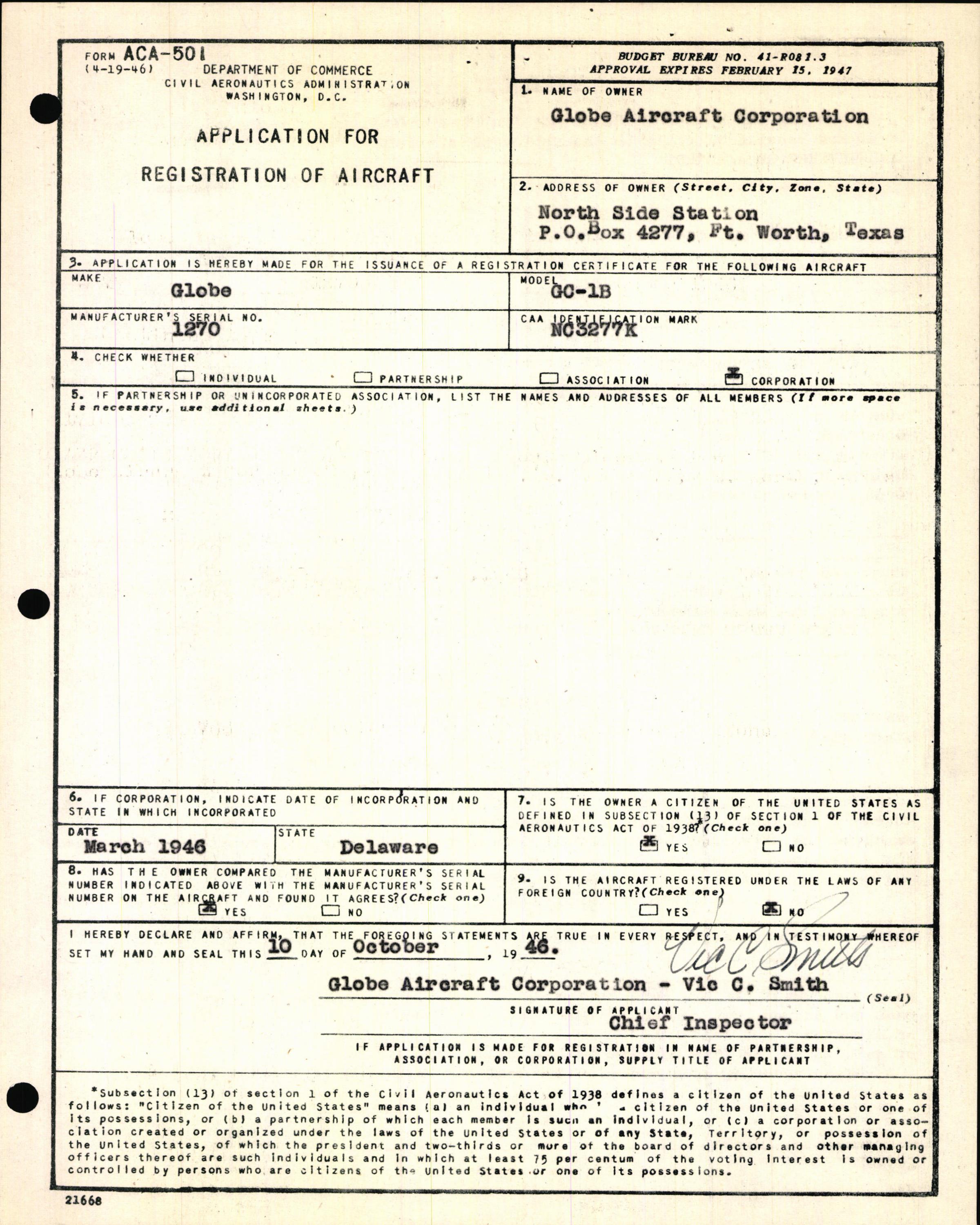 Sample page 7 from AirCorps Library document: Technical Information for Serial Number 1270