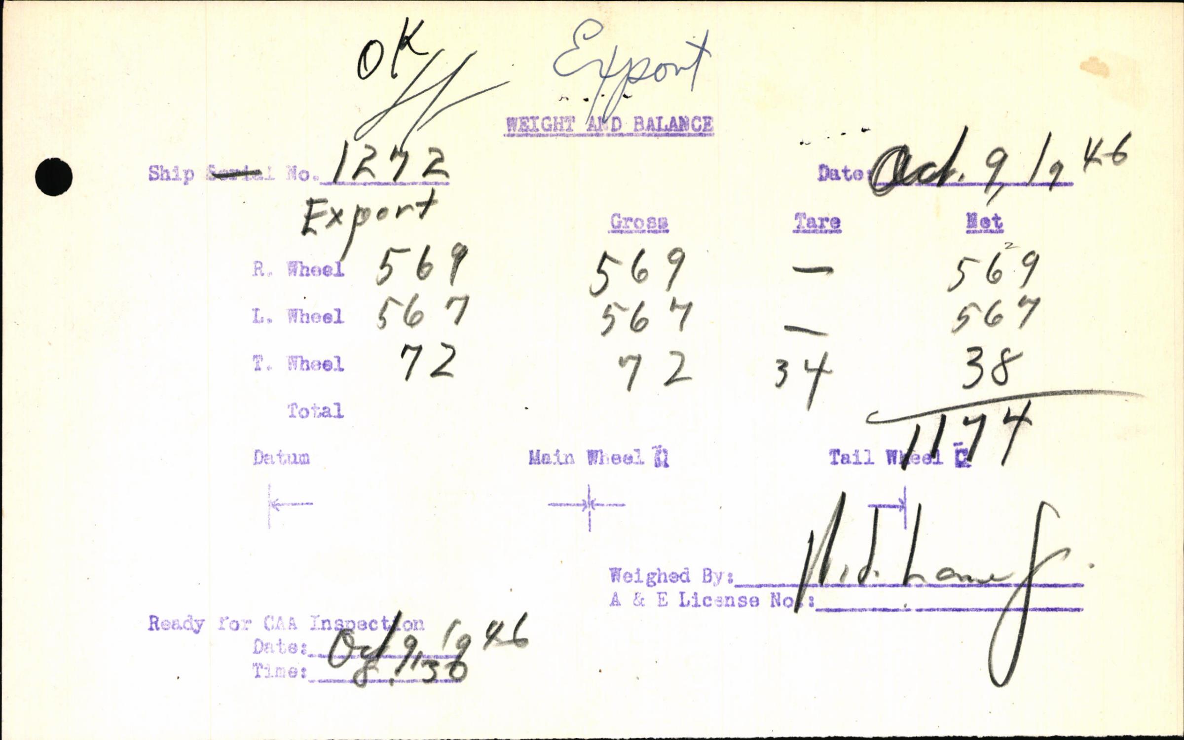 Sample page 3 from AirCorps Library document: Technical Information for Serial Number 1272