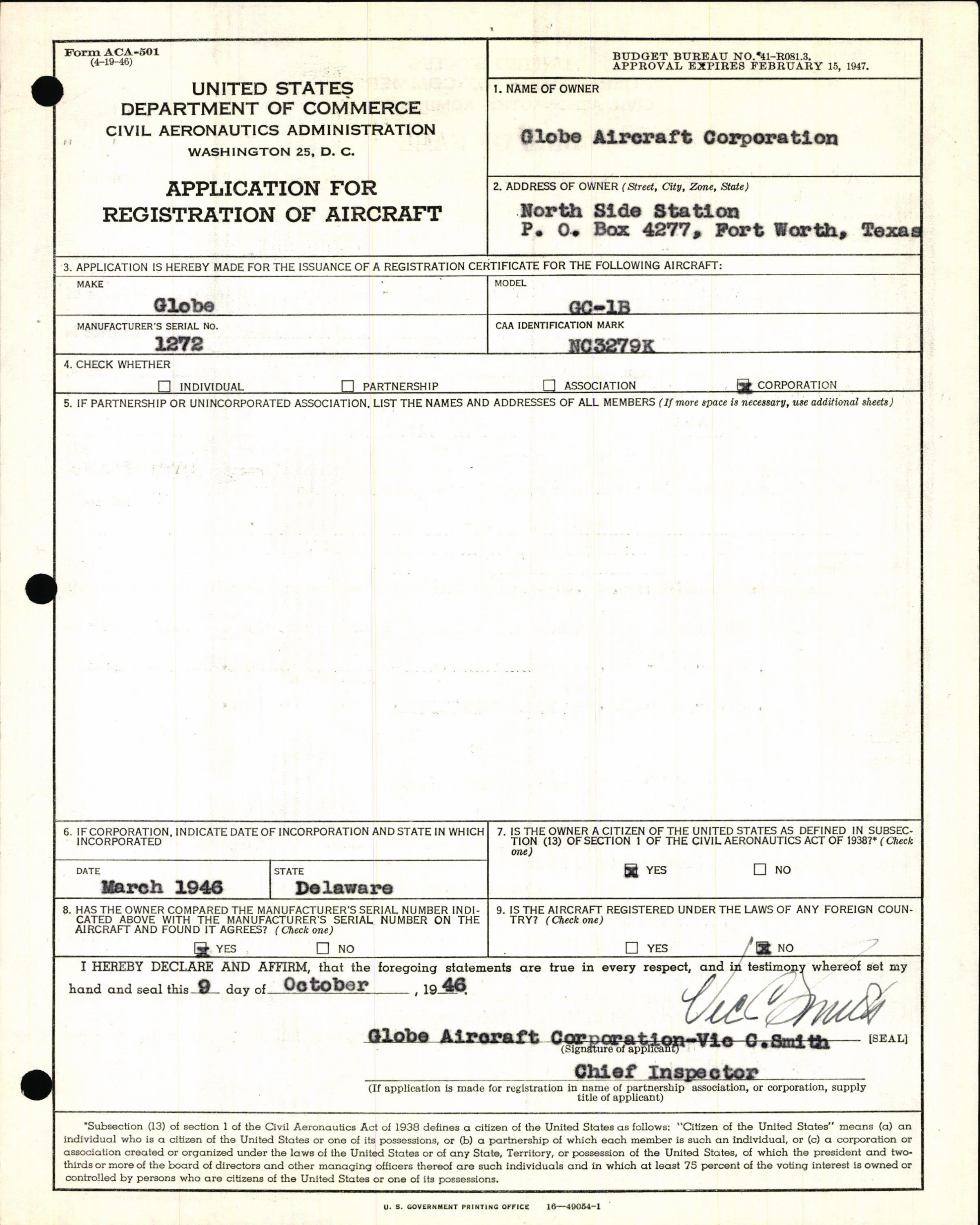 Sample page 7 from AirCorps Library document: Technical Information for Serial Number 1272