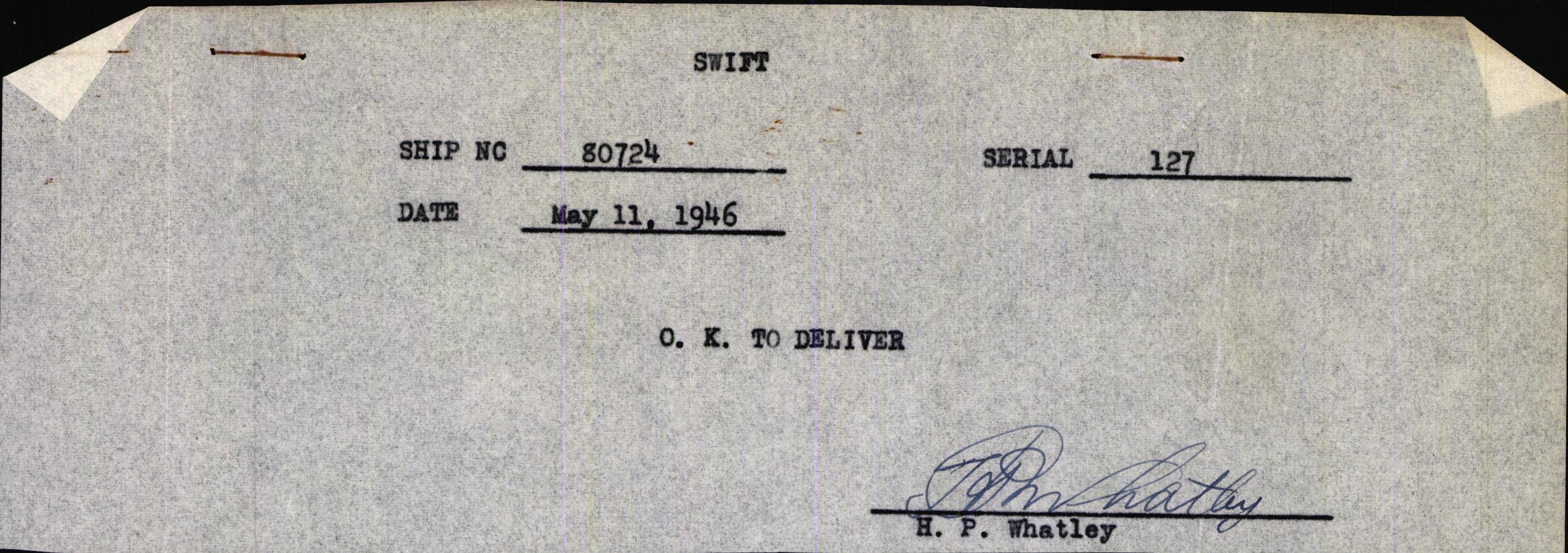 Sample page 3 from AirCorps Library document: Technical Information for Serial Number 127