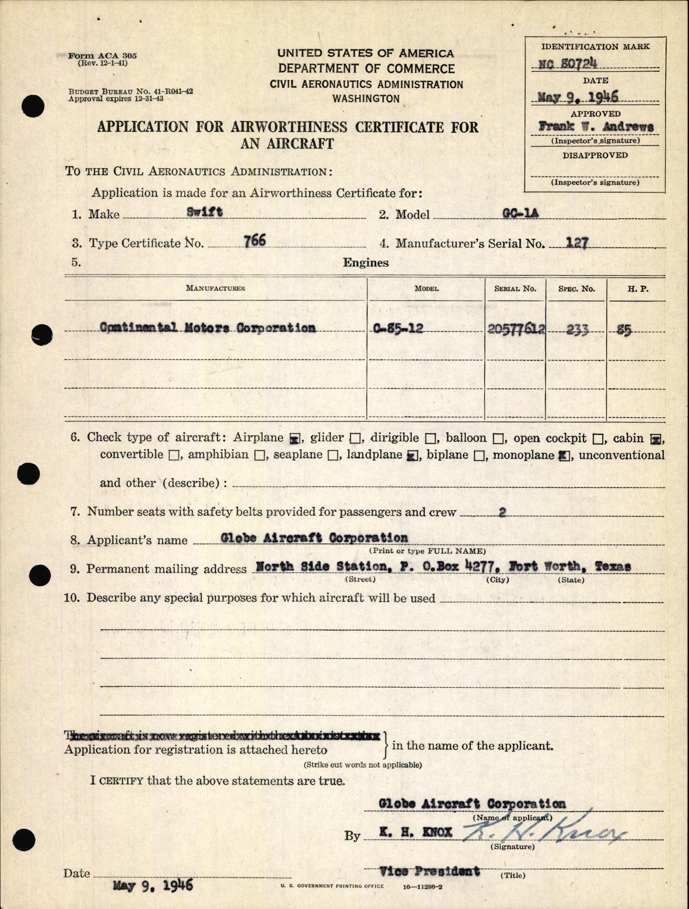 Sample page 7 from AirCorps Library document: Technical Information for Serial Number 127