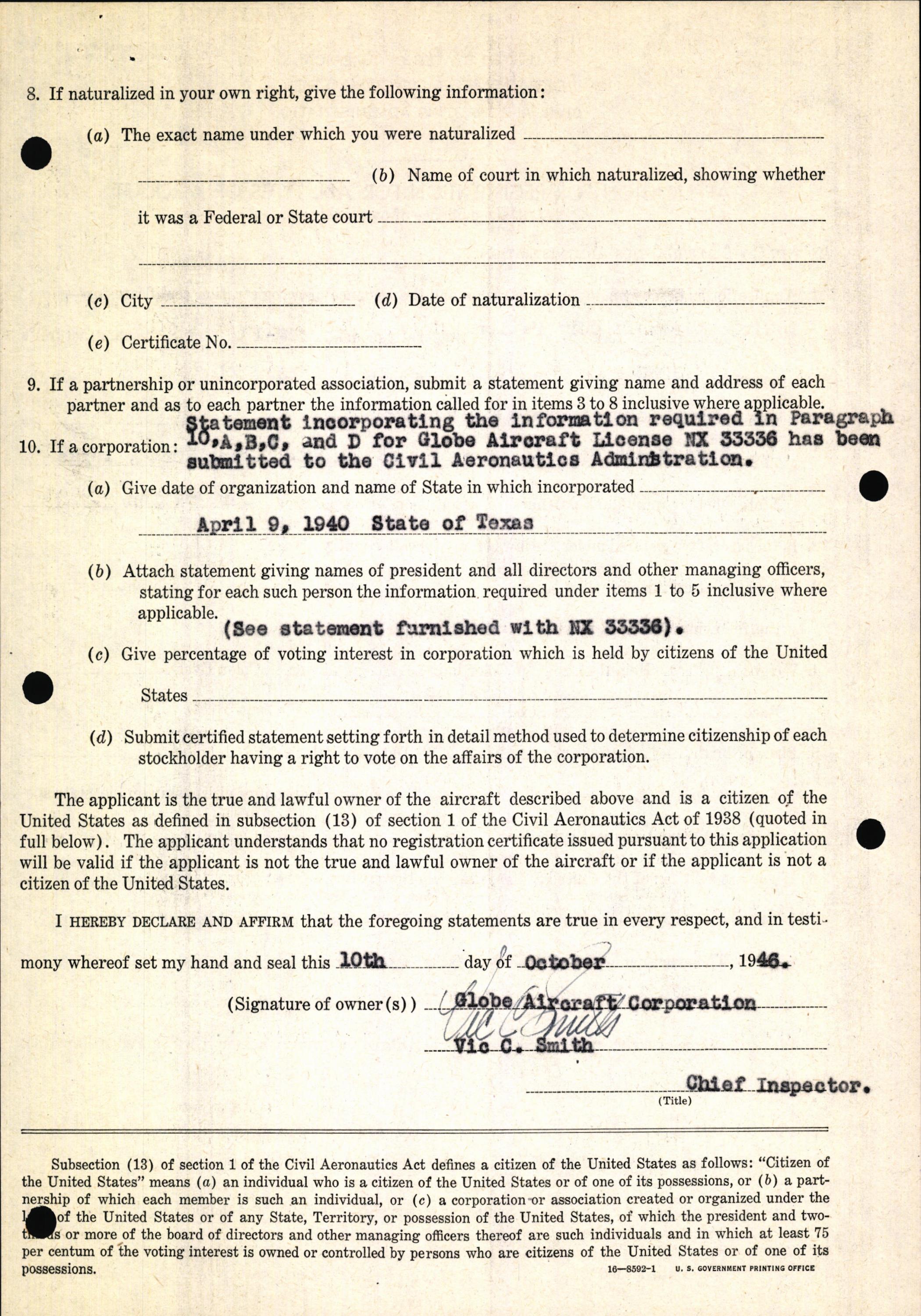 Sample page 6 from AirCorps Library document: Technical Information for Serial Number 1280