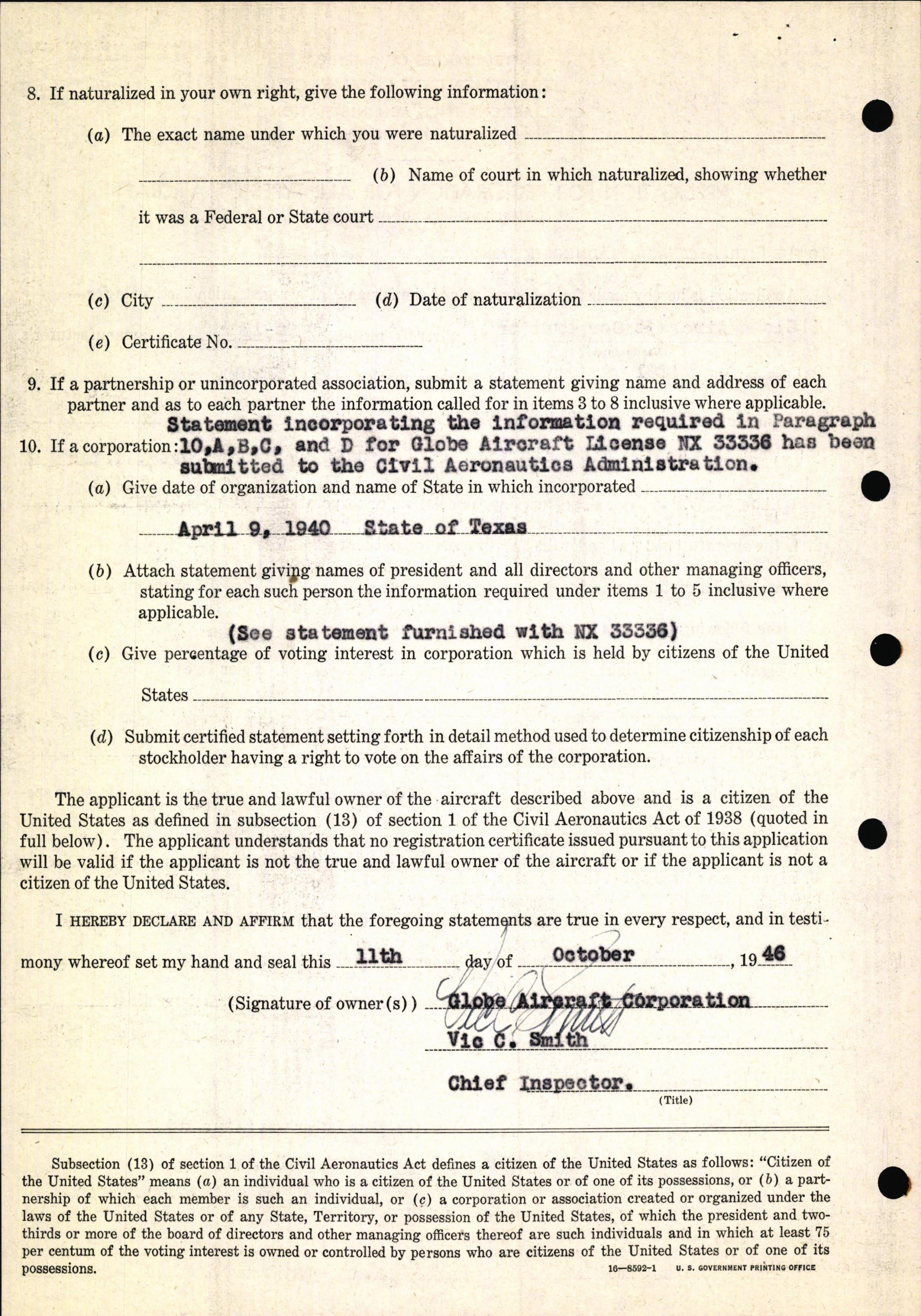 Sample page 6 from AirCorps Library document: Technical Information for Serial Number 1281