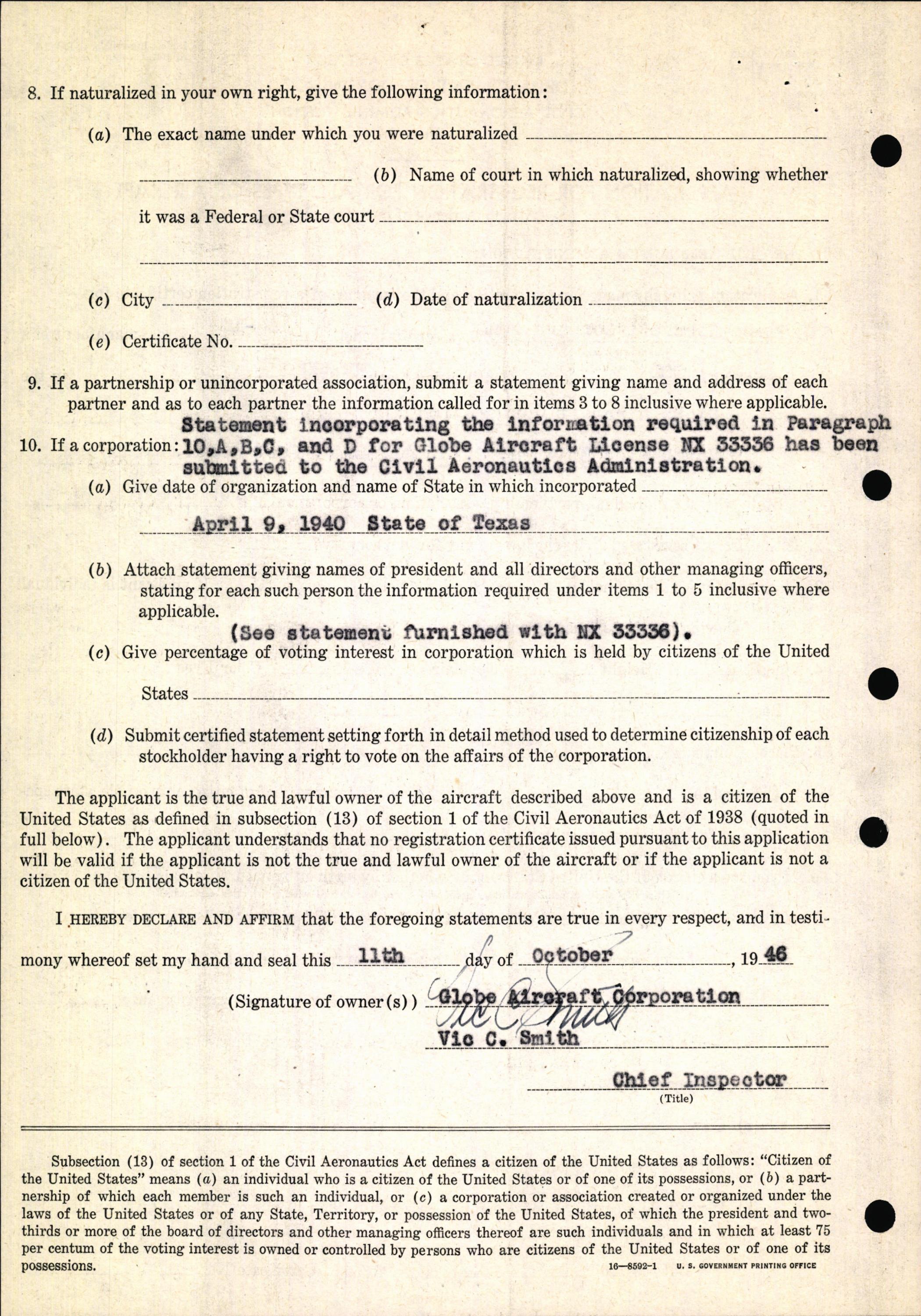 Sample page 6 from AirCorps Library document: Technical Information for Serial Number 1282