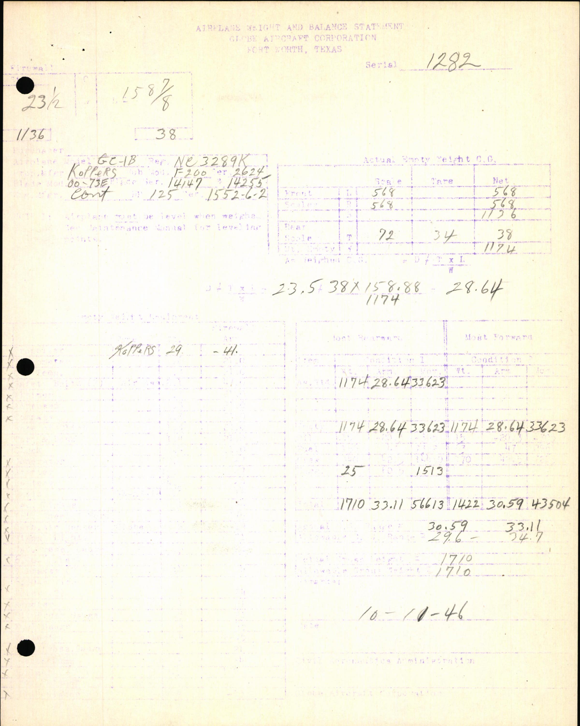 Sample page 7 from AirCorps Library document: Technical Information for Serial Number 1282