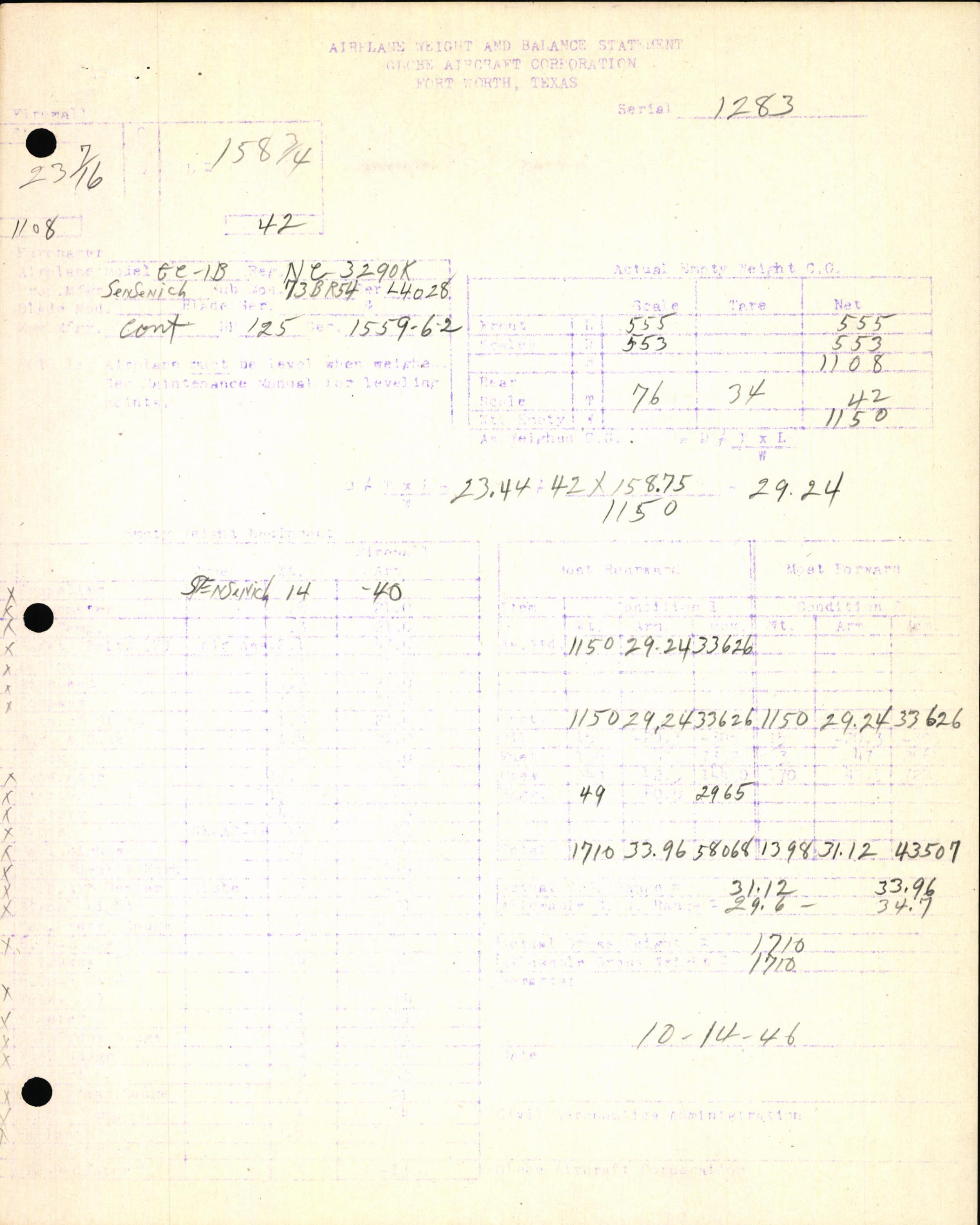 Sample page 7 from AirCorps Library document: Technical Information for Serial Number 1283