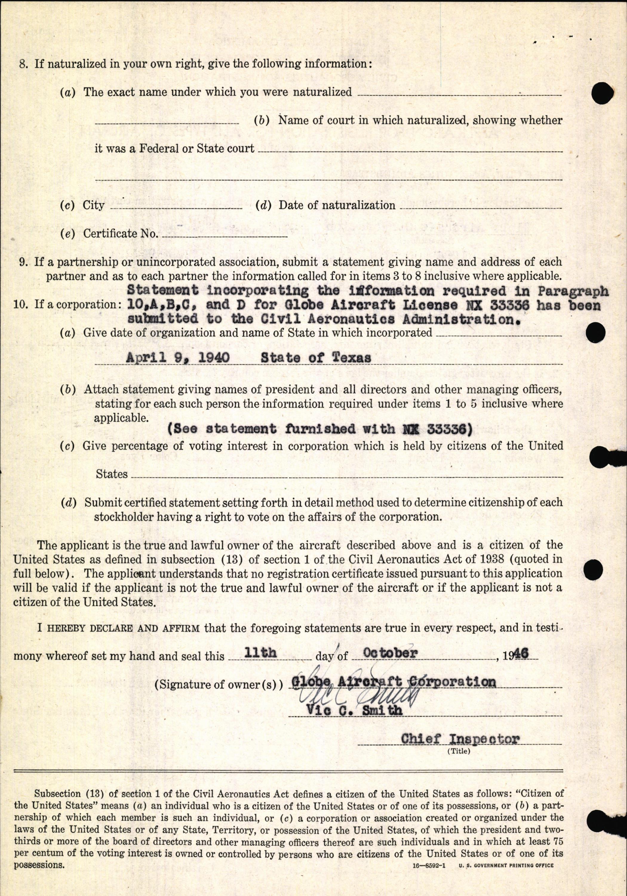 Sample page 6 from AirCorps Library document: Technical Information for Serial Number 1286