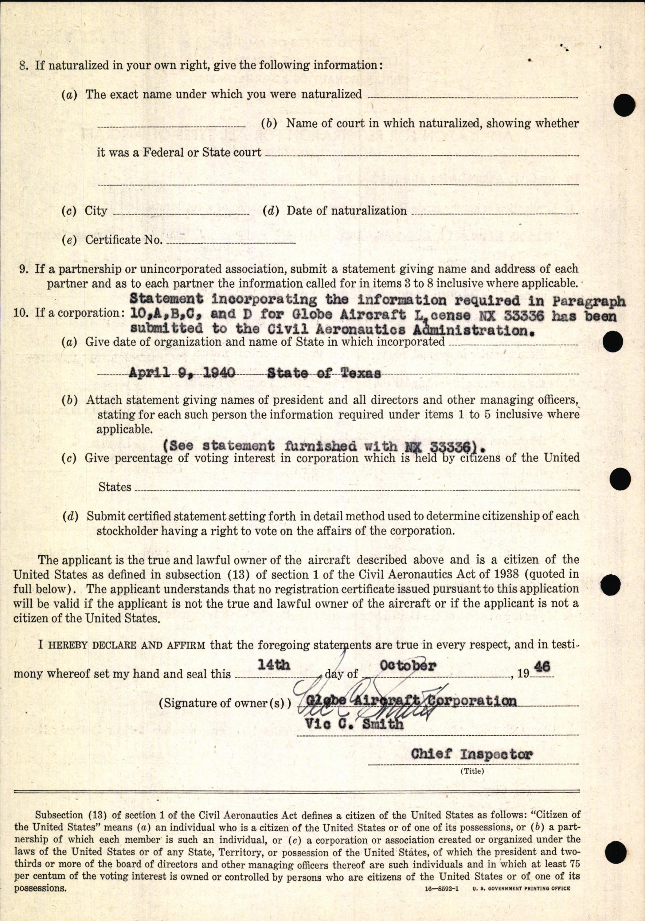 Sample page 4 from AirCorps Library document: Technical Information for Serial Number 1289