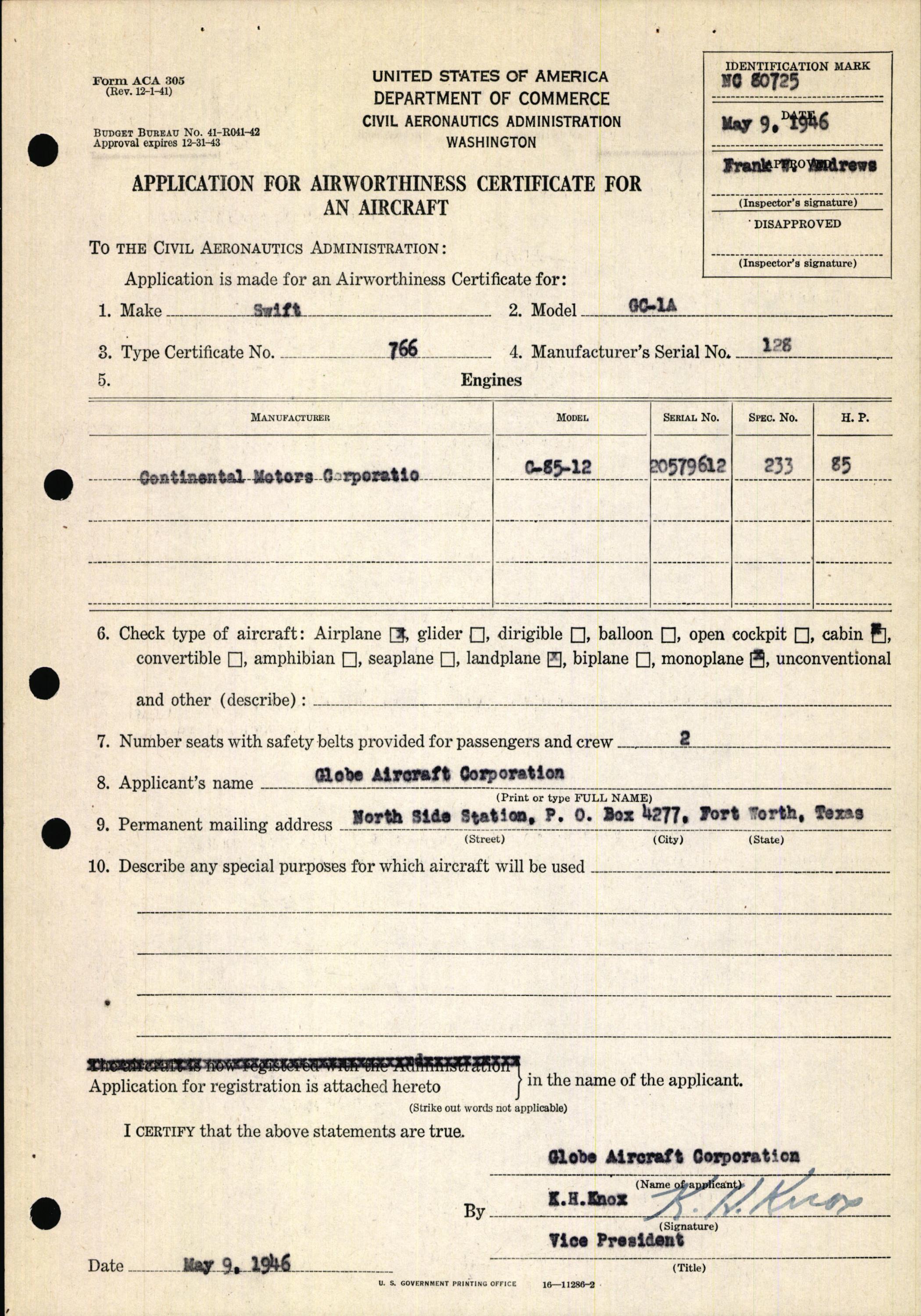 Sample page 7 from AirCorps Library document: Technical Information for Serial Number 128