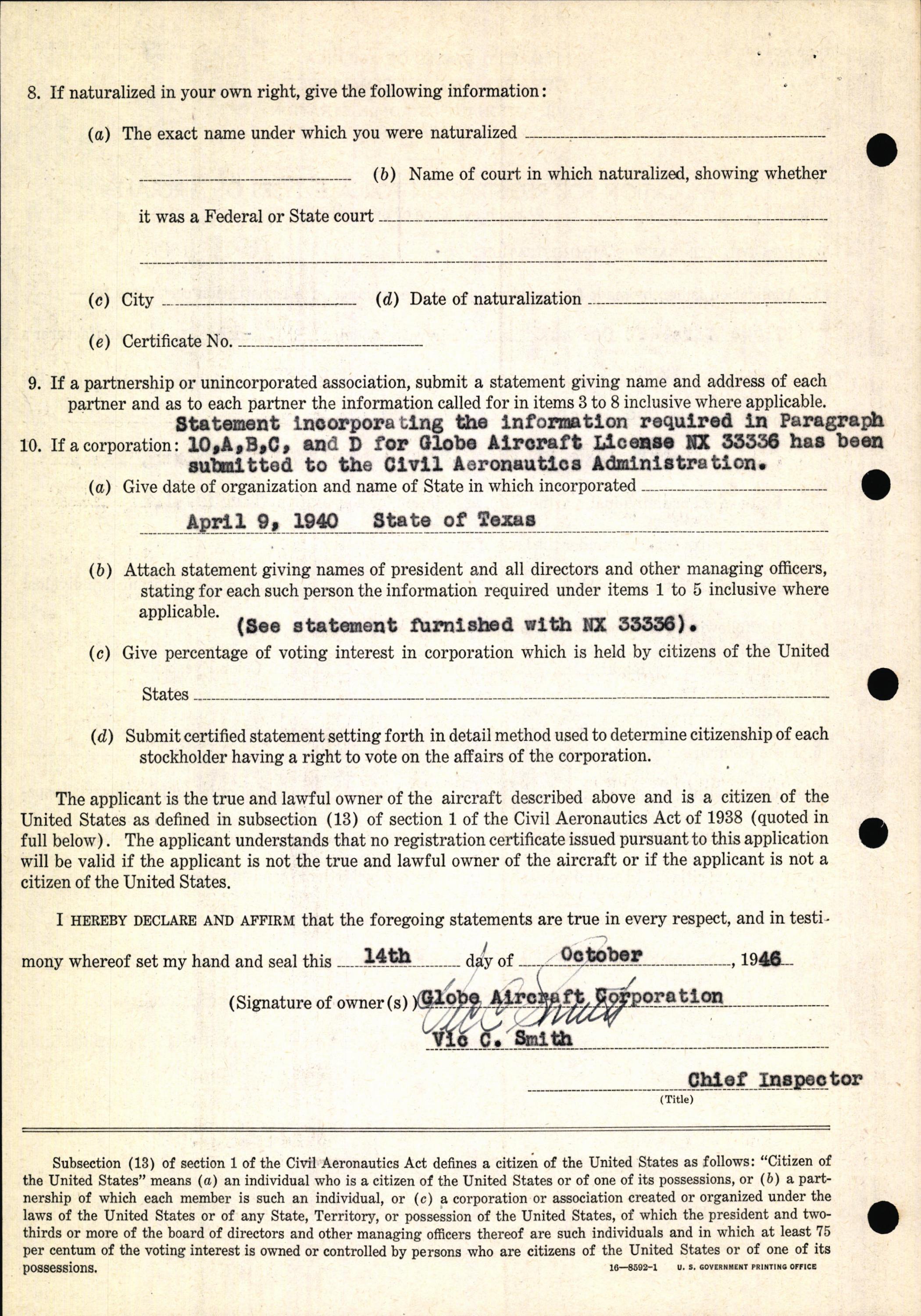 Sample page 6 from AirCorps Library document: Technical Information for Serial Number 1290