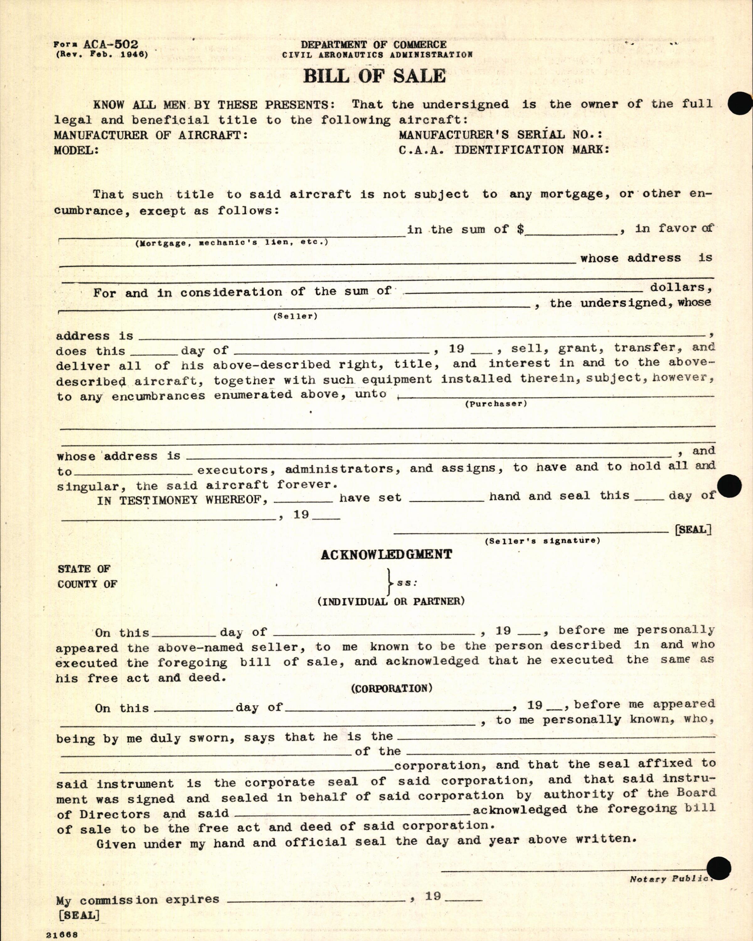 Sample page 6 from AirCorps Library document: Technical Information for Serial Number 1292