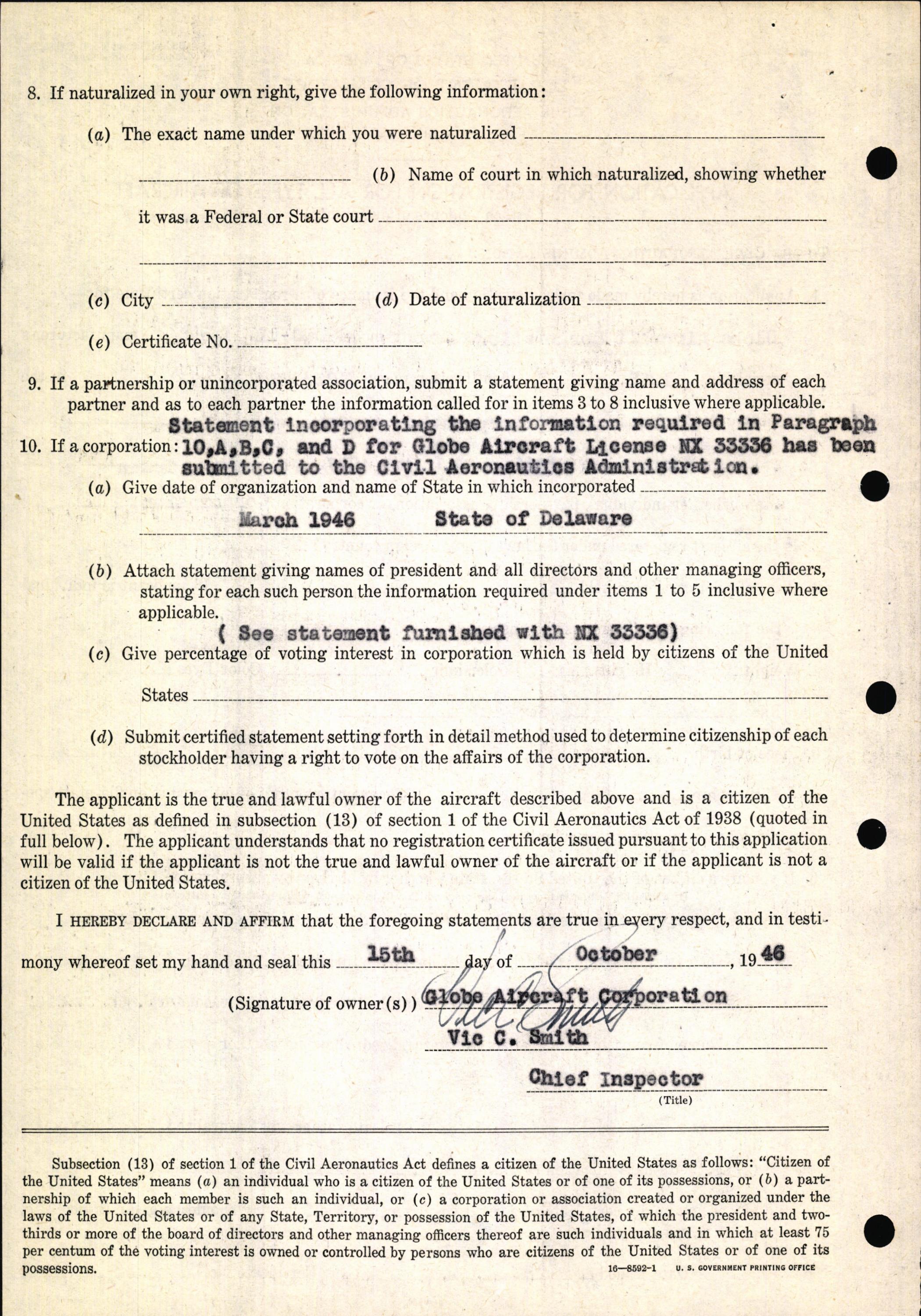 Sample page 6 from AirCorps Library document: Technical Information for Serial Number 1295