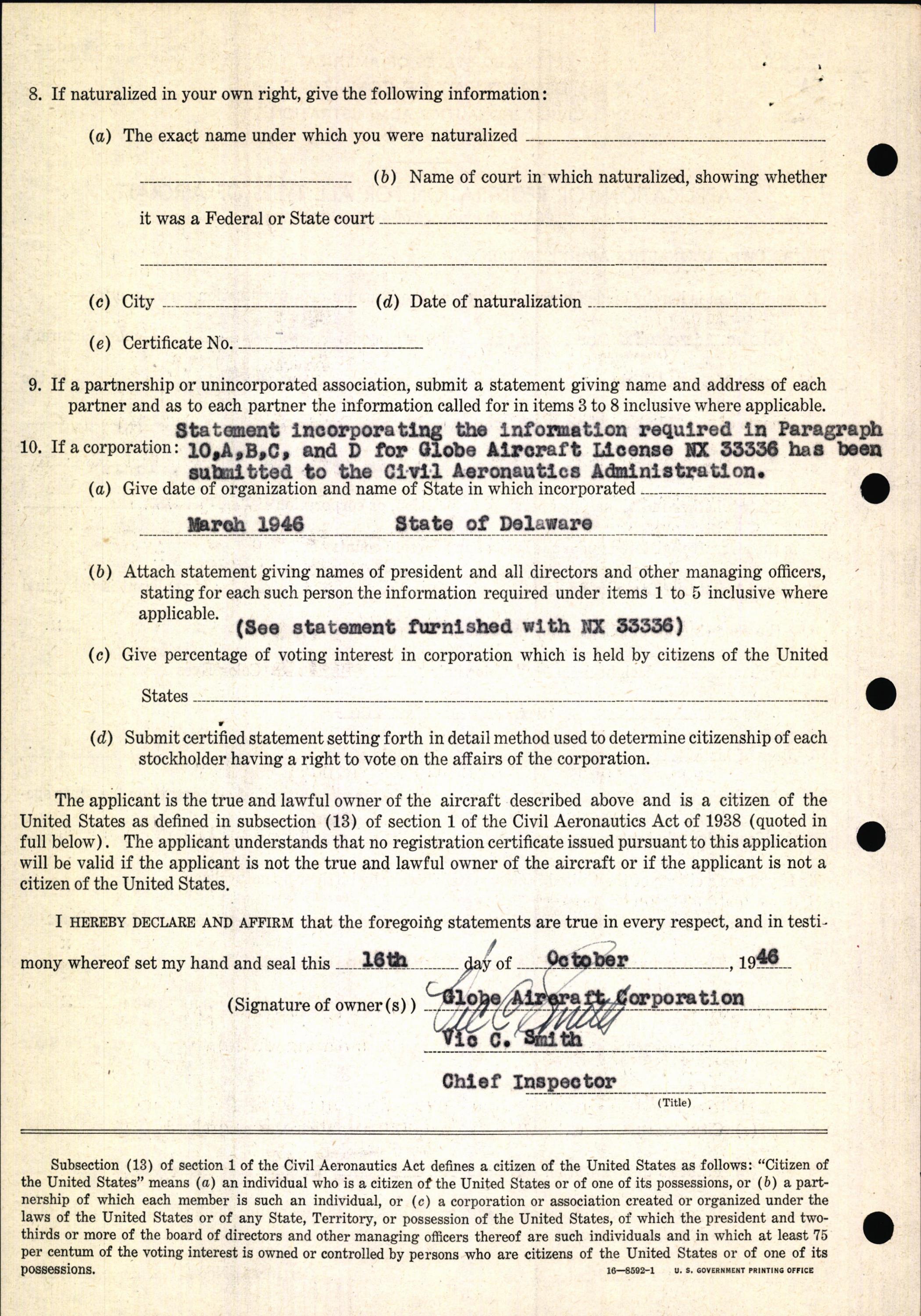 Sample page 4 from AirCorps Library document: Technical Information for Serial Number 1298