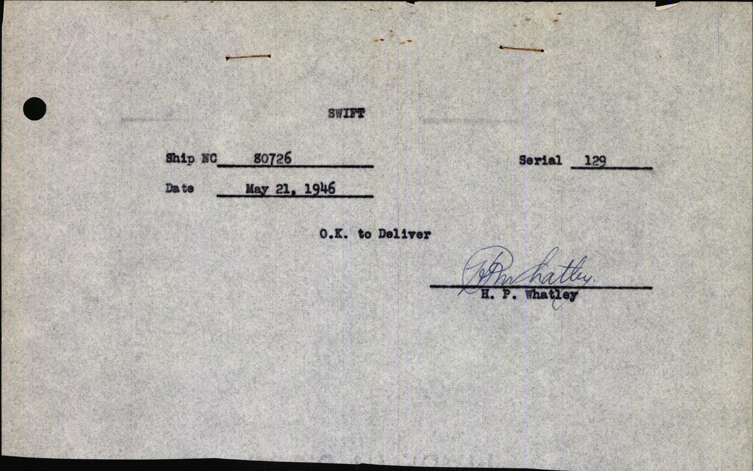 Sample page 3 from AirCorps Library document: Technical Information for Serial Number 129