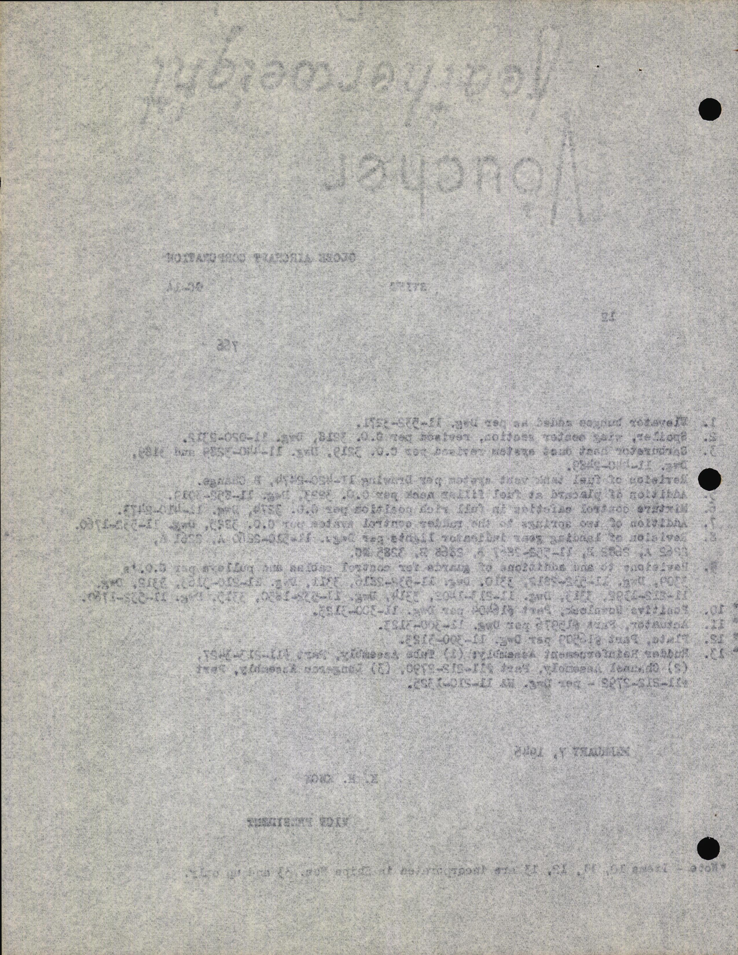 Sample page 6 from AirCorps Library document: Technical Information for Serial Number 12