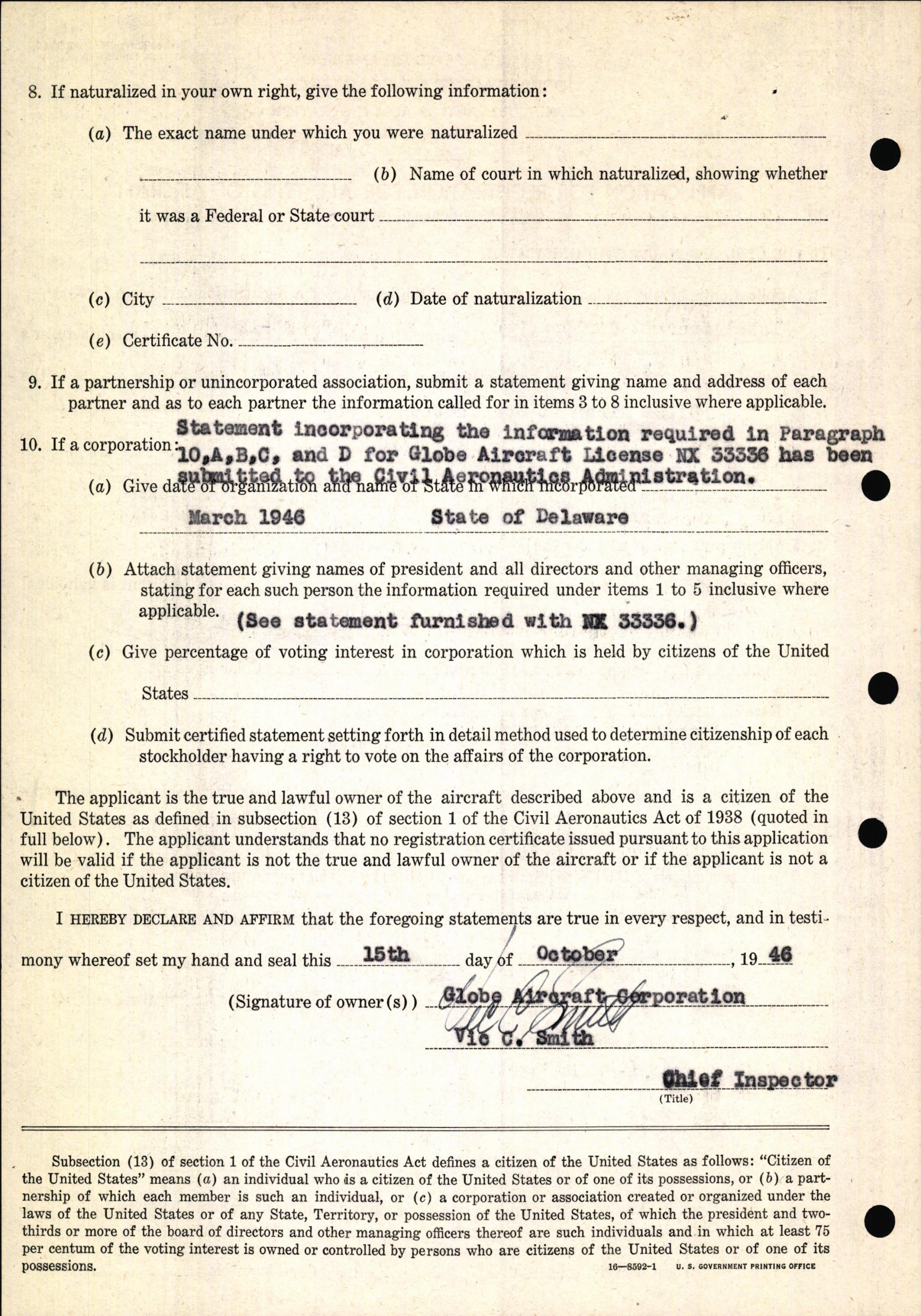 Sample page 6 from AirCorps Library document: Technical Information for Serial Number 1300