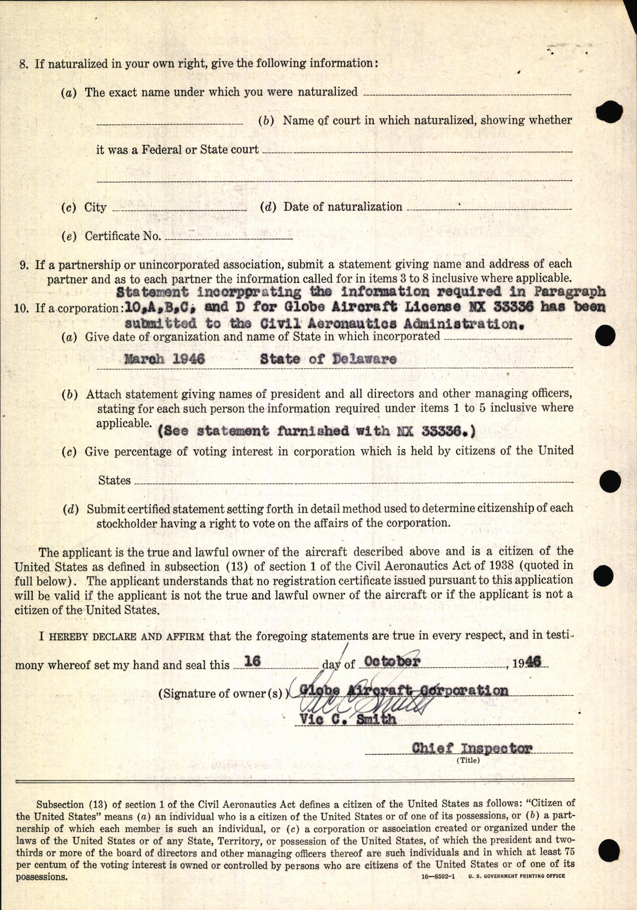 Sample page 4 from AirCorps Library document: Technical Information for Serial Number 1303