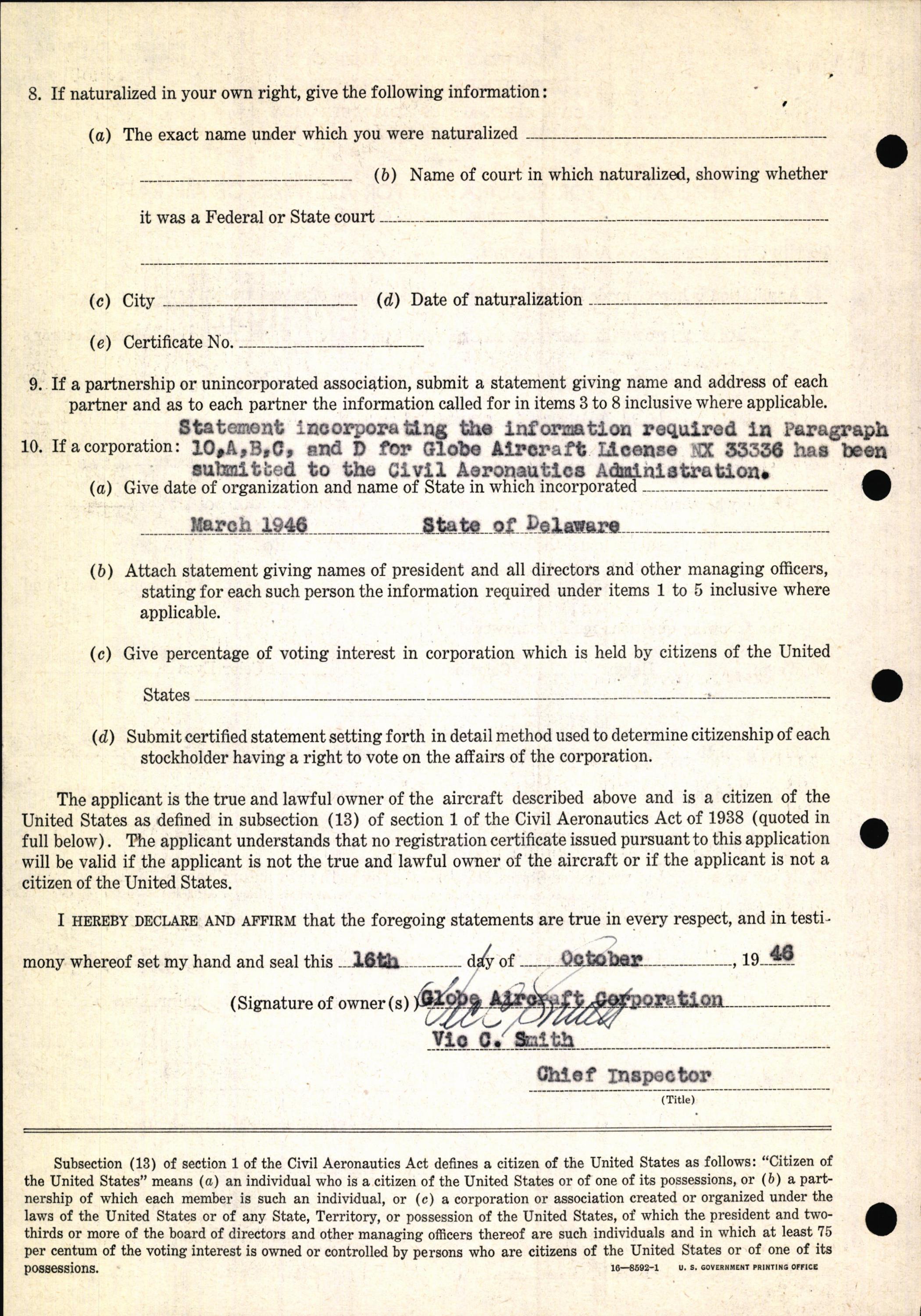 Sample page 6 from AirCorps Library document: Technical Information for Serial Number 1304