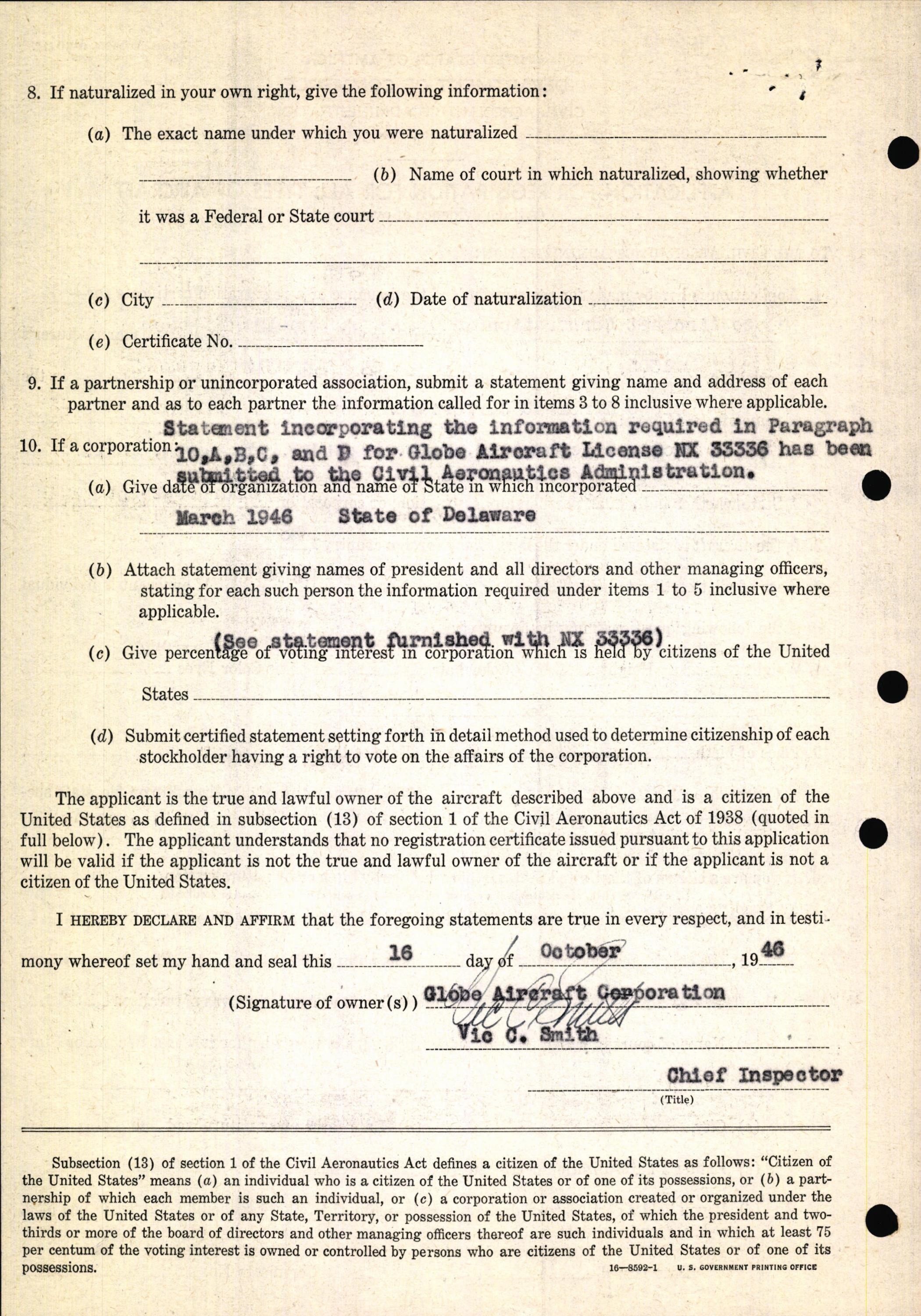 Sample page 4 from AirCorps Library document: Technical Information for Serial Number 1305