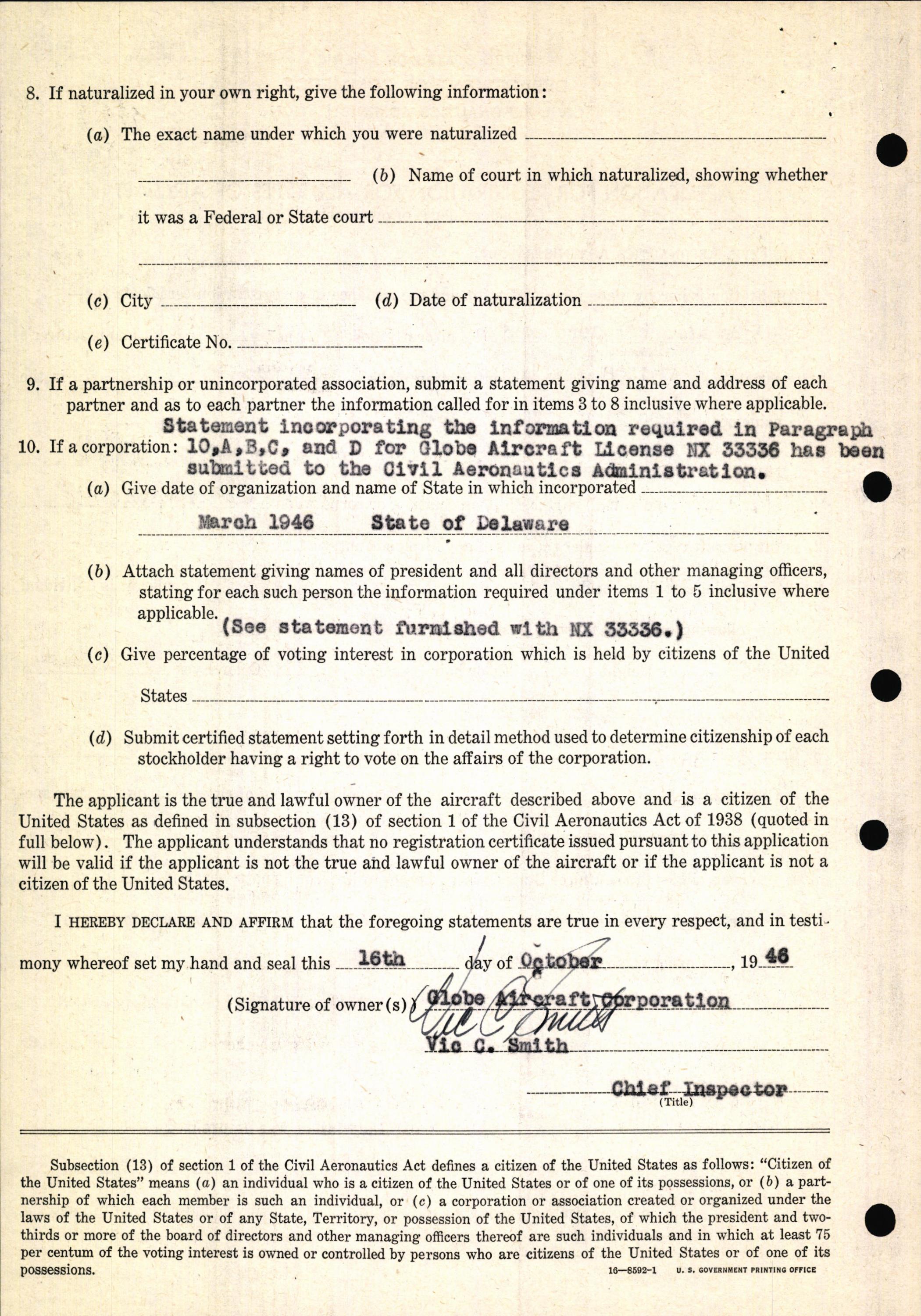 Sample page 6 from AirCorps Library document: Technical Information for Serial Number 1308