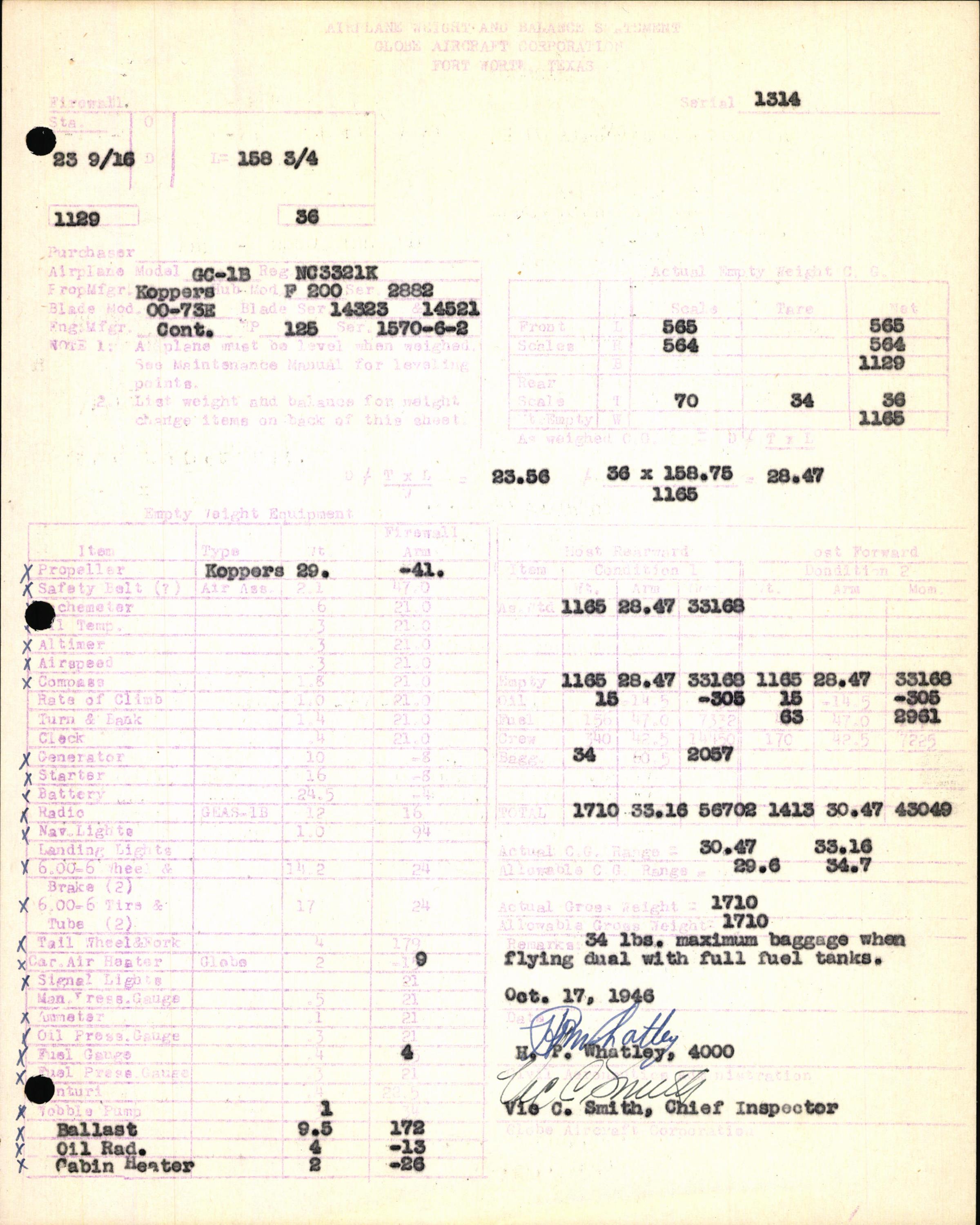 Sample page 7 from AirCorps Library document: Technical Information for Serial Number 1314