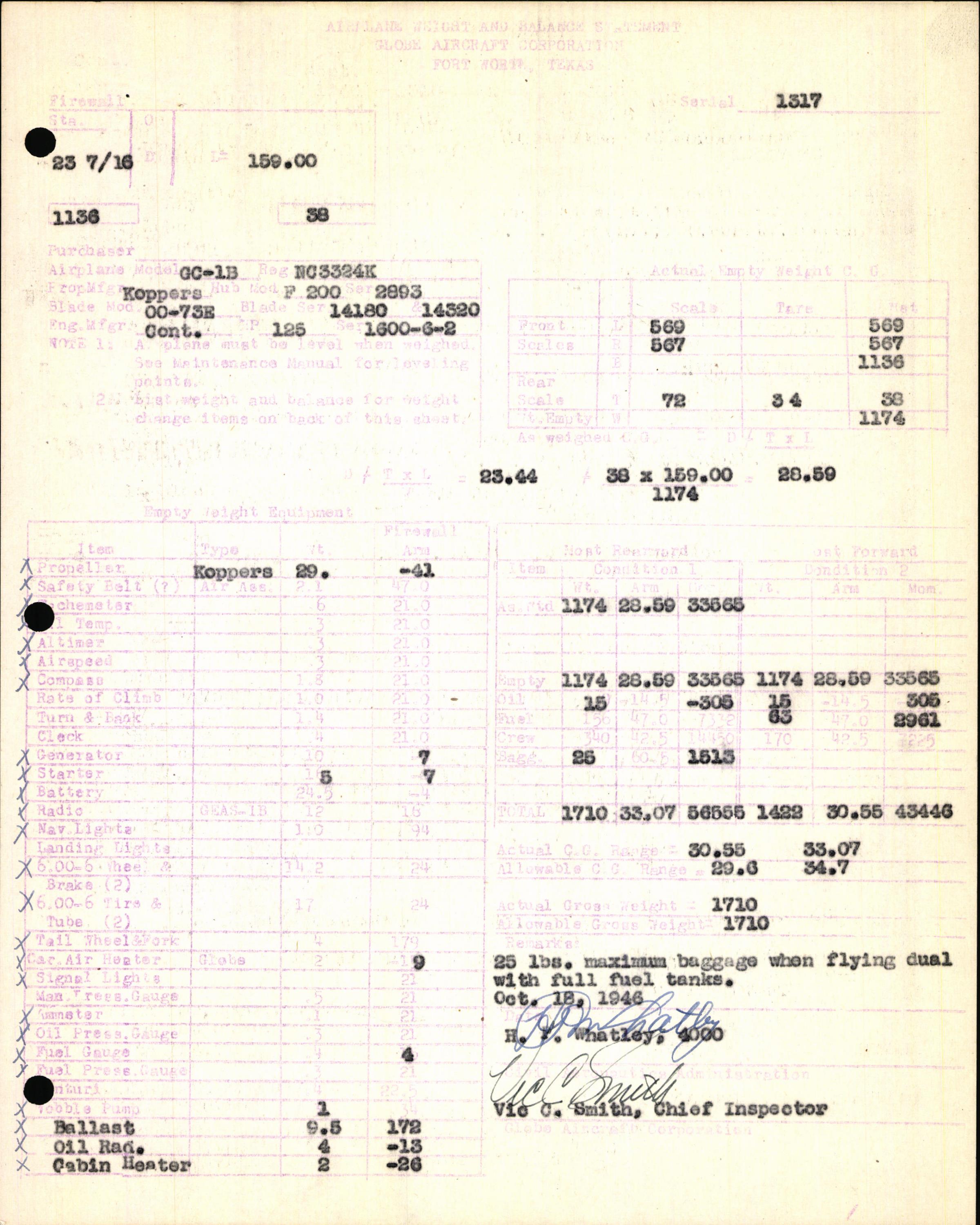 Sample page 7 from AirCorps Library document: Technical Information for Serial Number 1317