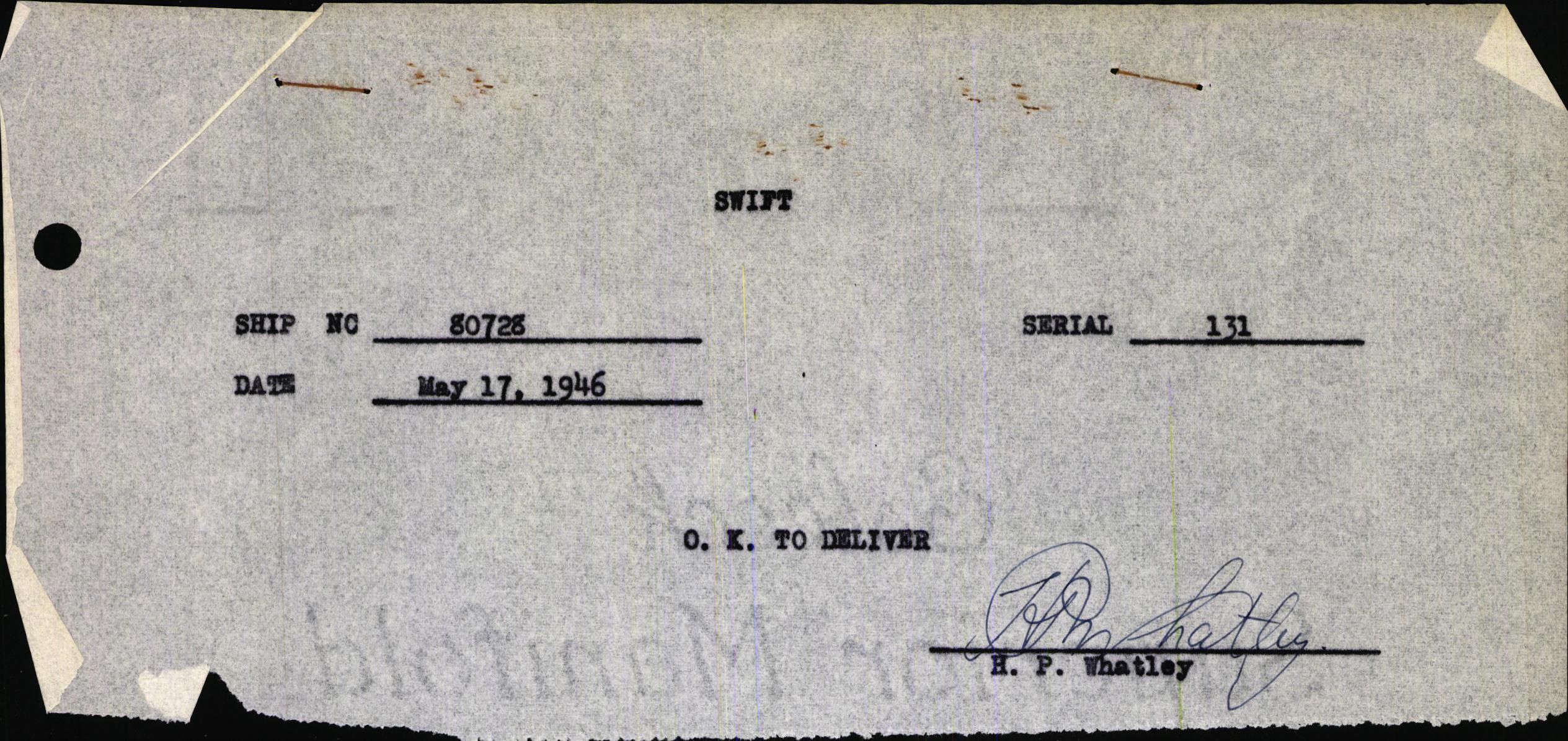 Sample page 3 from AirCorps Library document: Technical Information for Serial Number 131