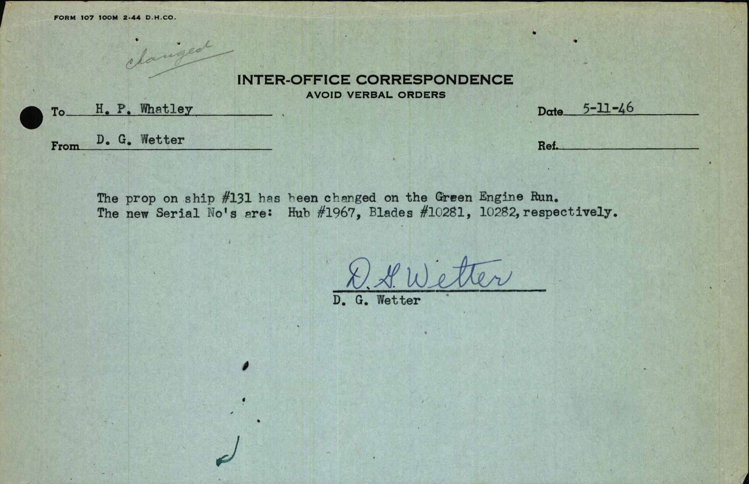 Sample page 5 from AirCorps Library document: Technical Information for Serial Number 131